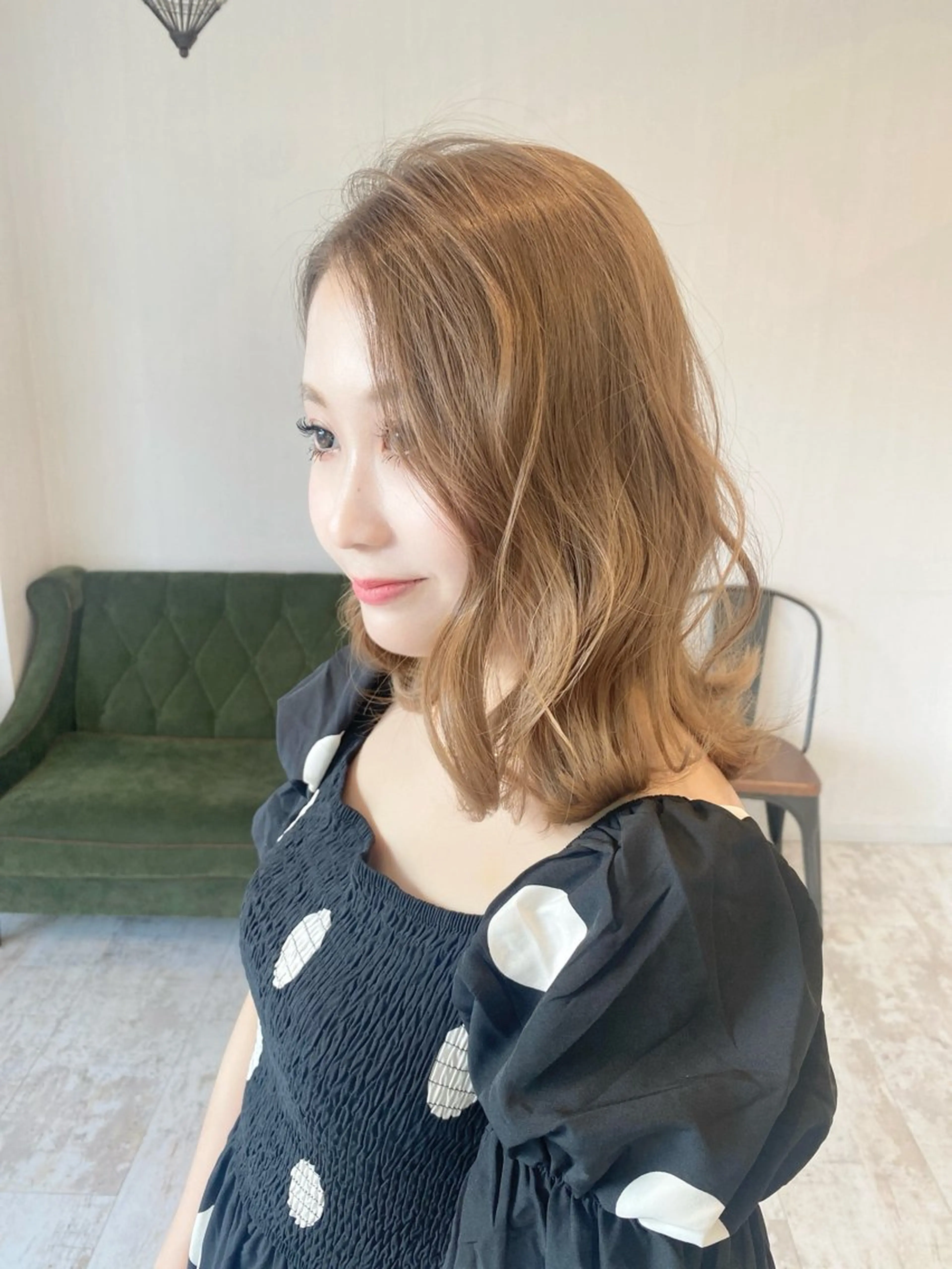 セミロング カット ヘアカラー トリートメント 藤井 章太のヘアスタイル