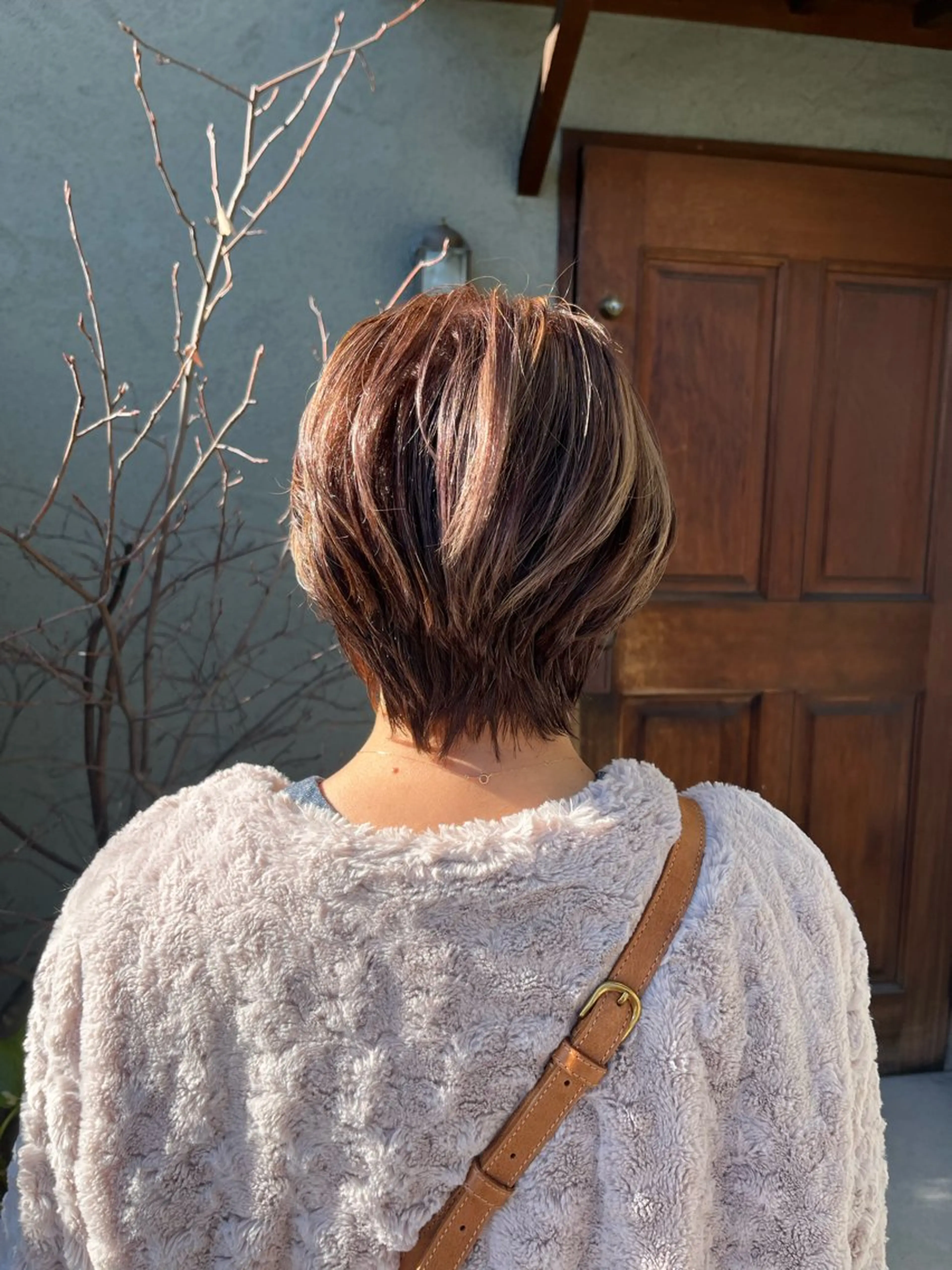 ショート カラー ブリーチ ハイライトカラー ハイライト フクウラ ミホのヘアスタイル