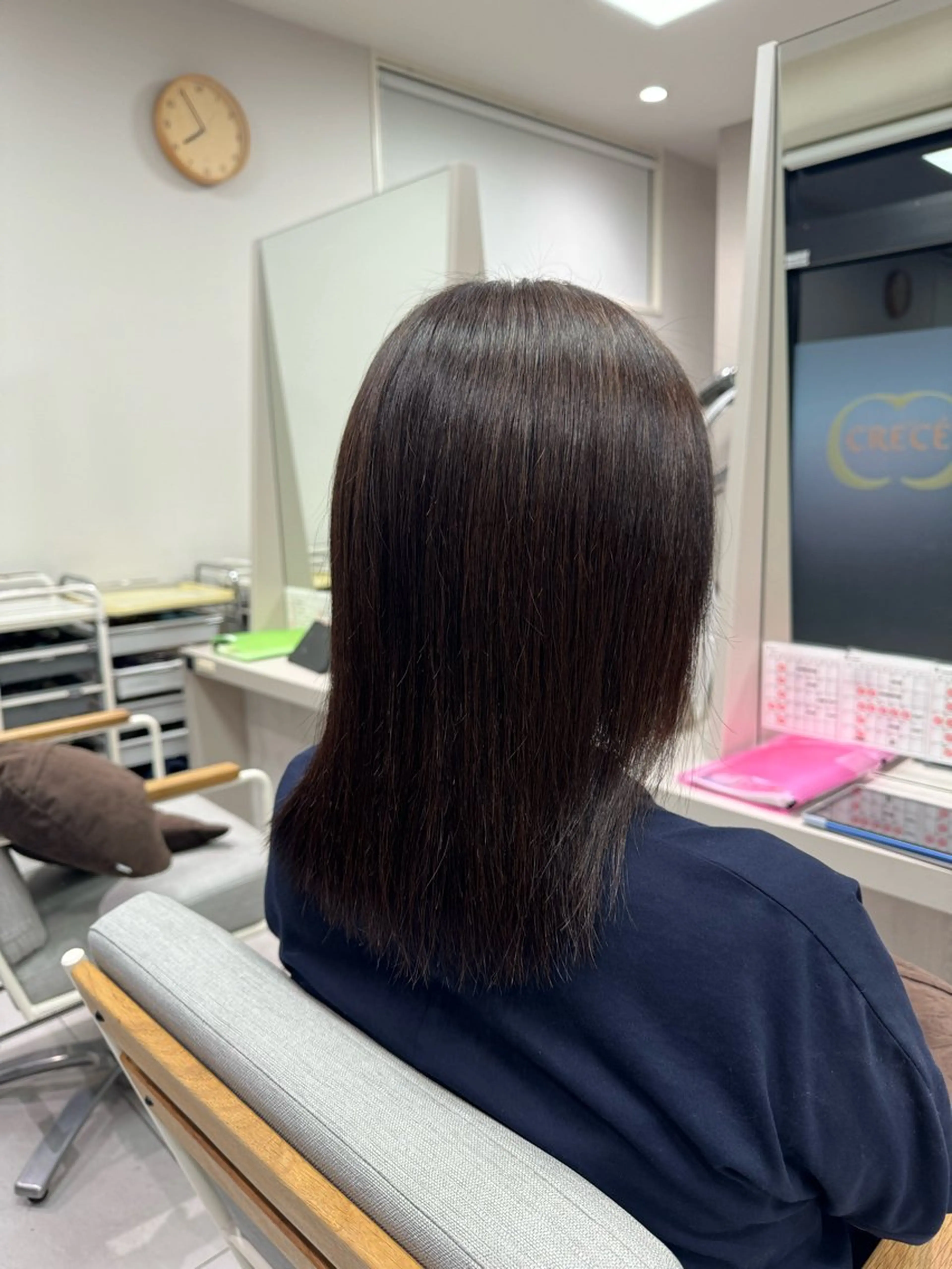 セミロング カラー CRECE💫永尾 胡桃のヘアスタイル