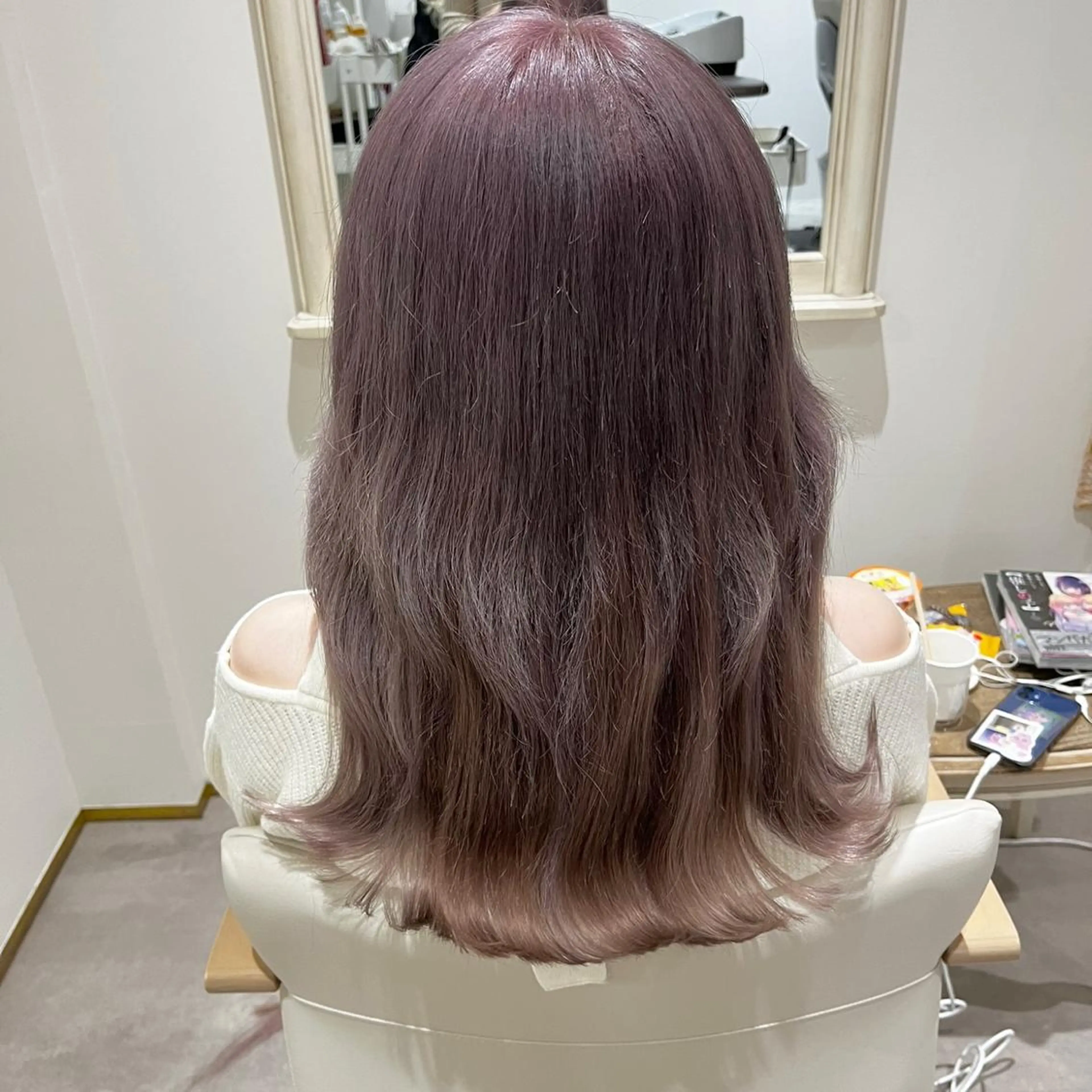 ミディアム カラー MOE🐈‍⬛🎀 エクステ/ワンホンのヘアスタイル