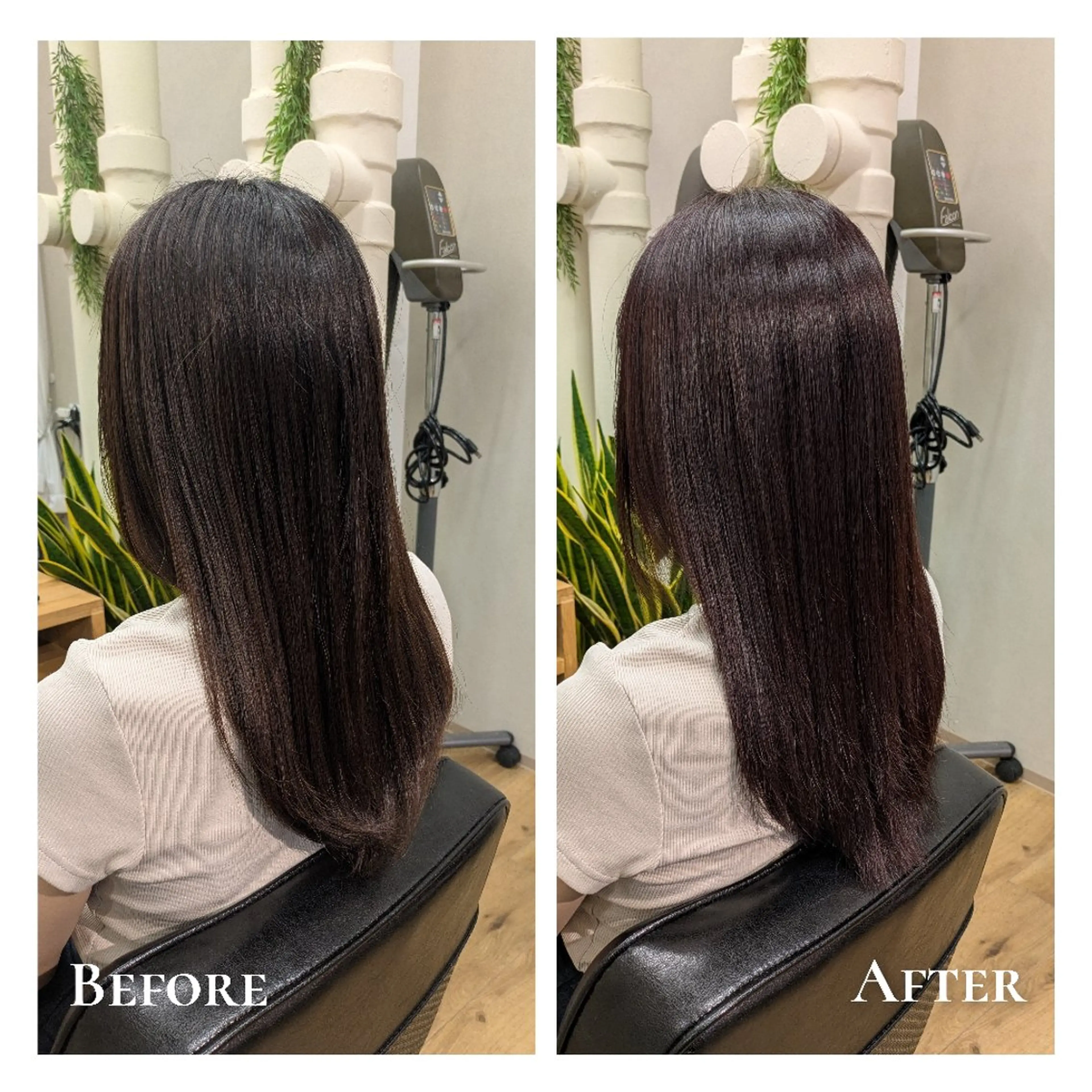 カラー ブラウンカラー ピンクカラー 縮毛矯正 ヘアカラー トリートメント Cafu hair Tachi所属・有馬 葵のヘアスタイル