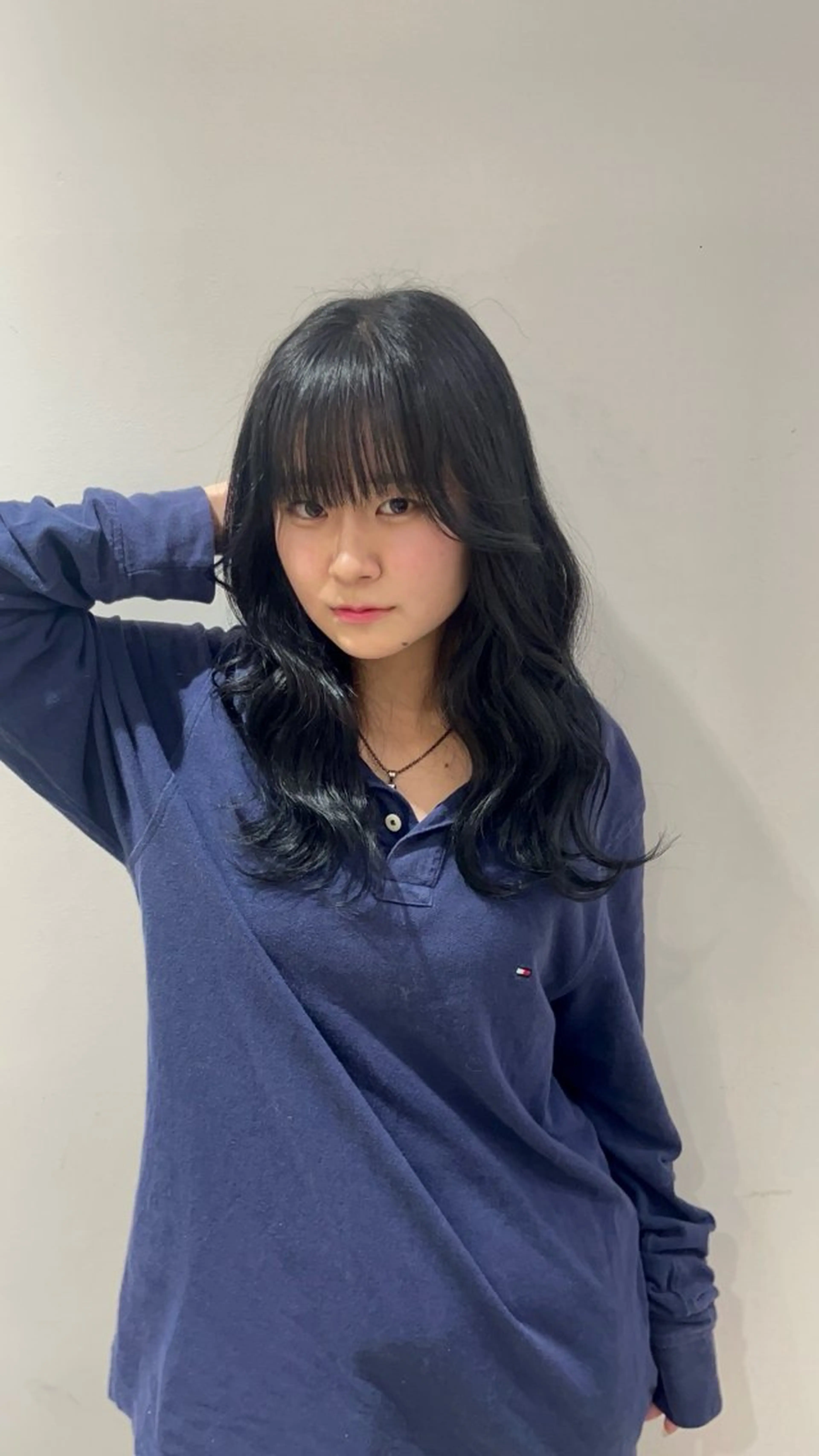 ロング ヘアカラー 韓国風ヘア さらのヘアスタイル