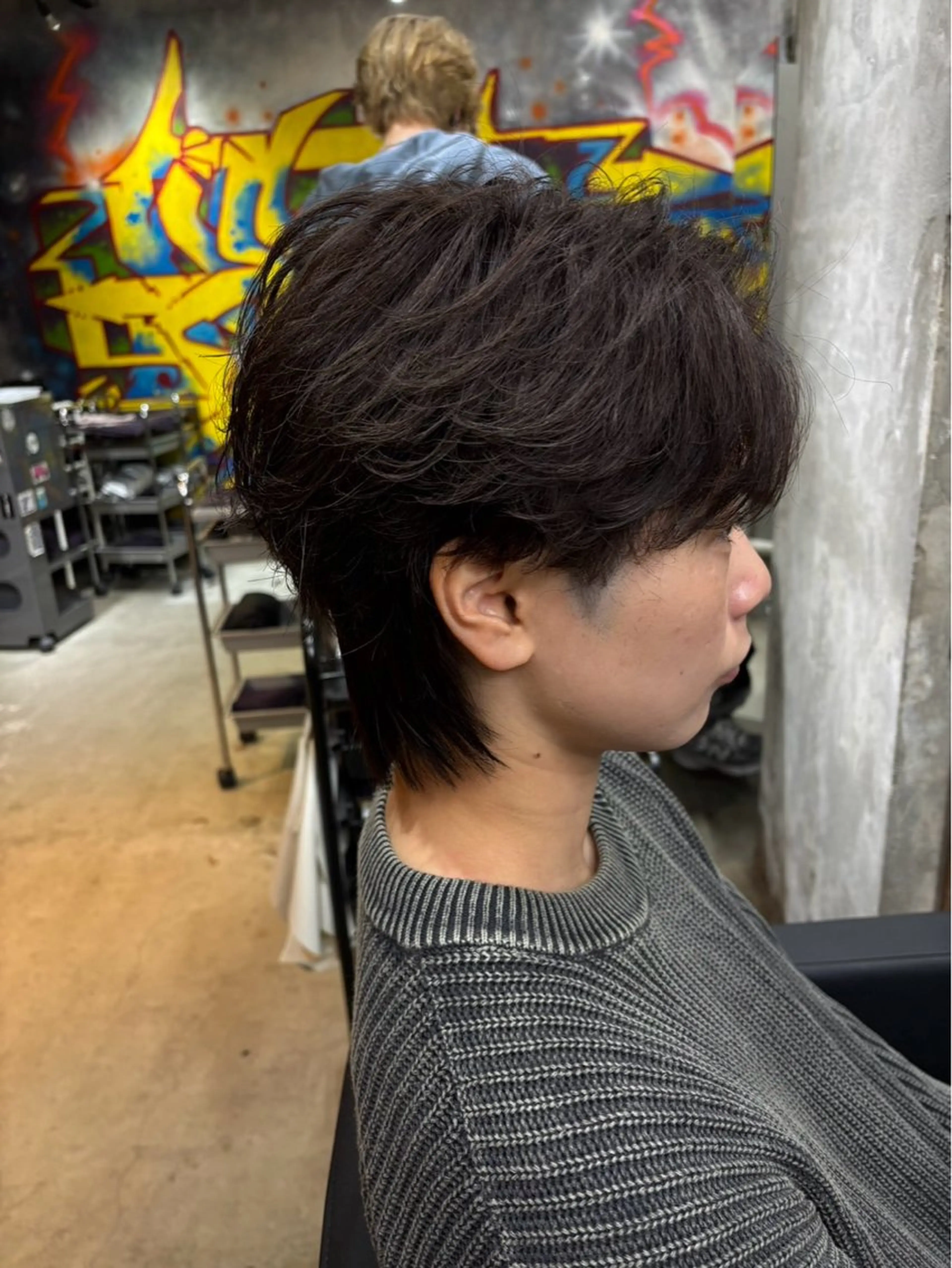 メンズカット+ニュアンス•フェザーパーマの写真