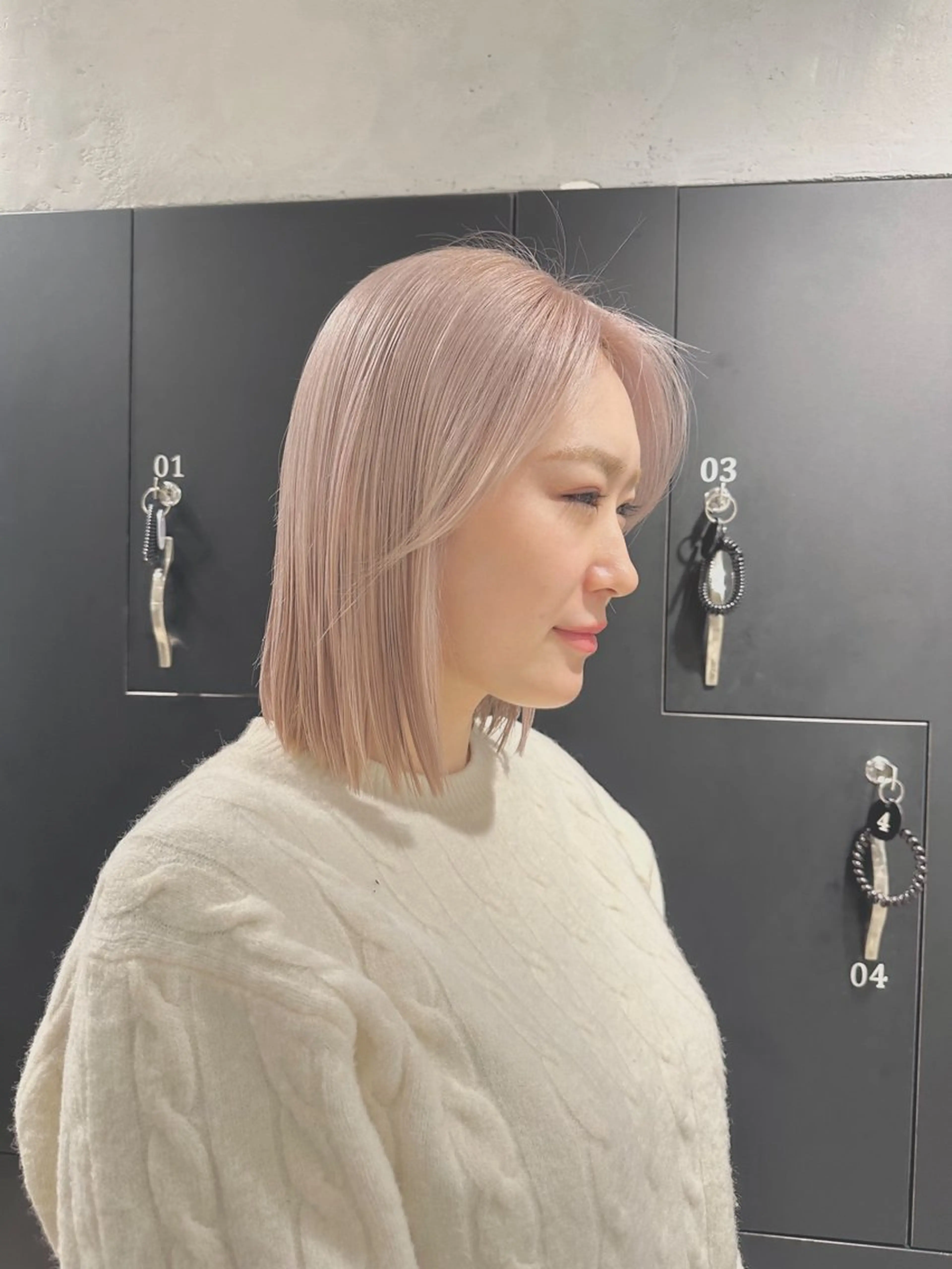 ミディアム カラー カット ヘアカラー トリートメント ハイトーン･髪質改善 MIOKAのヘアスタイル