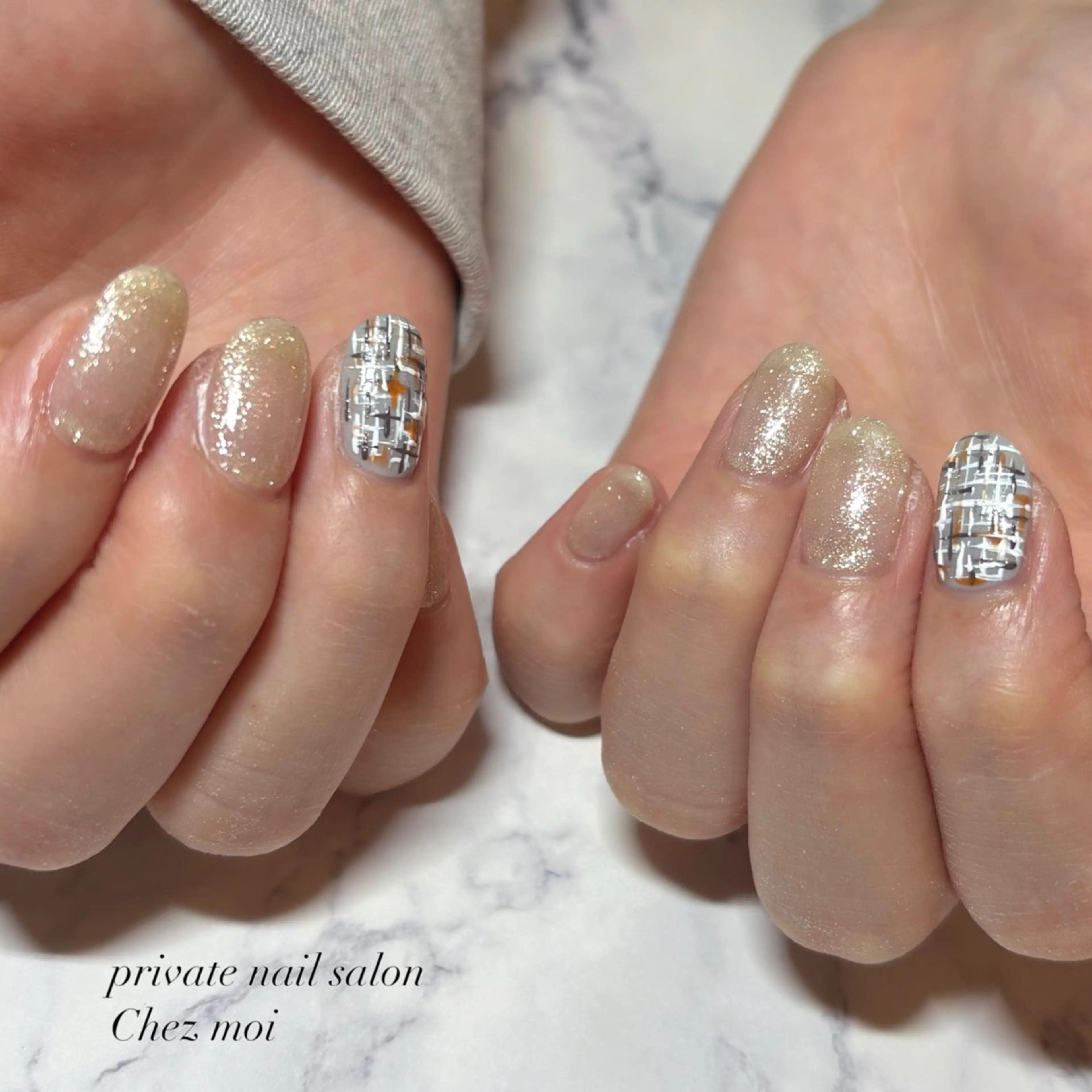 ネイル ツイードネイル KOMINE TOMOKOのネイルデザイン