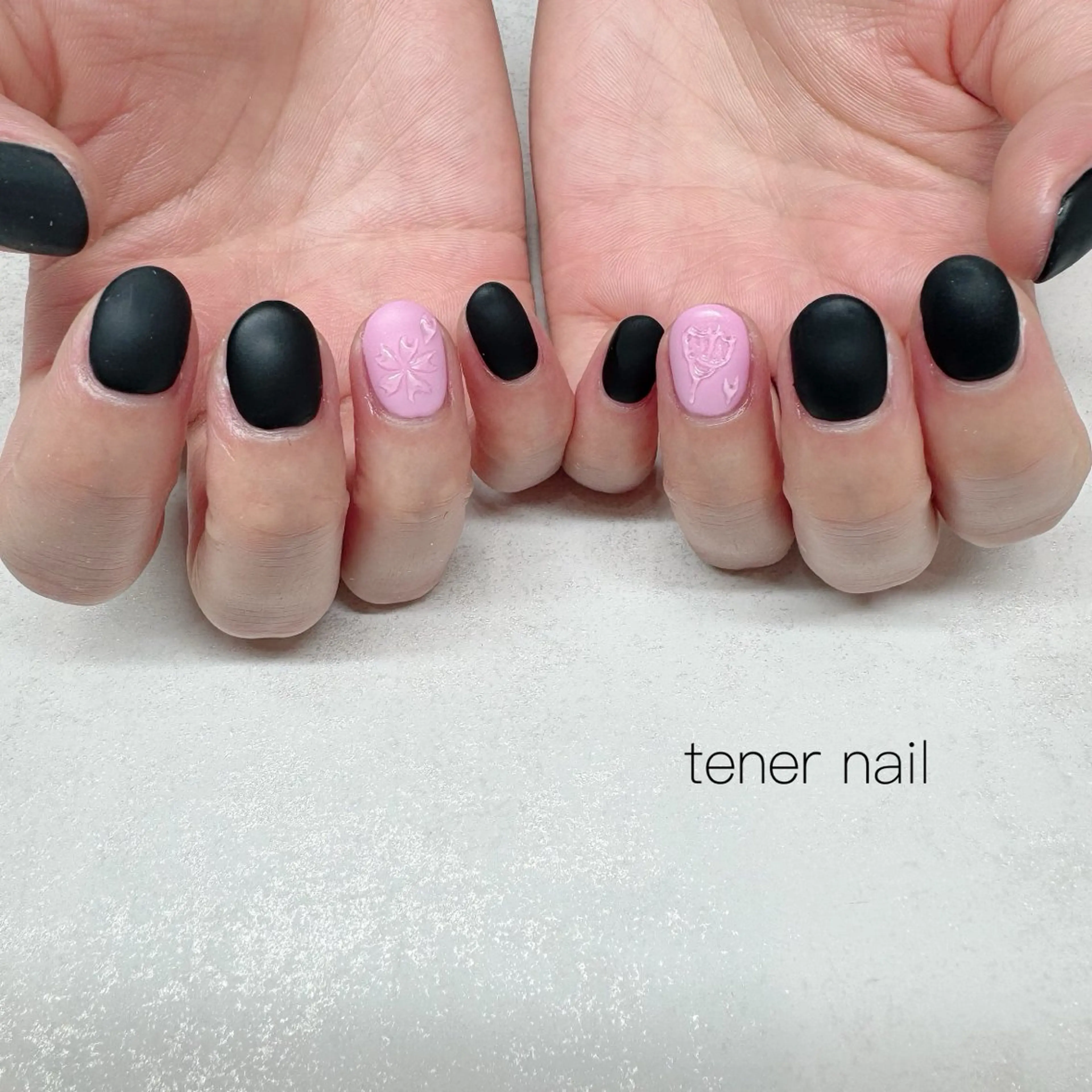 ネイル クリアネイル フラワーネイル マットネイル ワンカラーネイル ぷっくりネイル ハンドネイル tener  nail  テネルネイル所属・テネルネイル tener nailのネイルデザイン