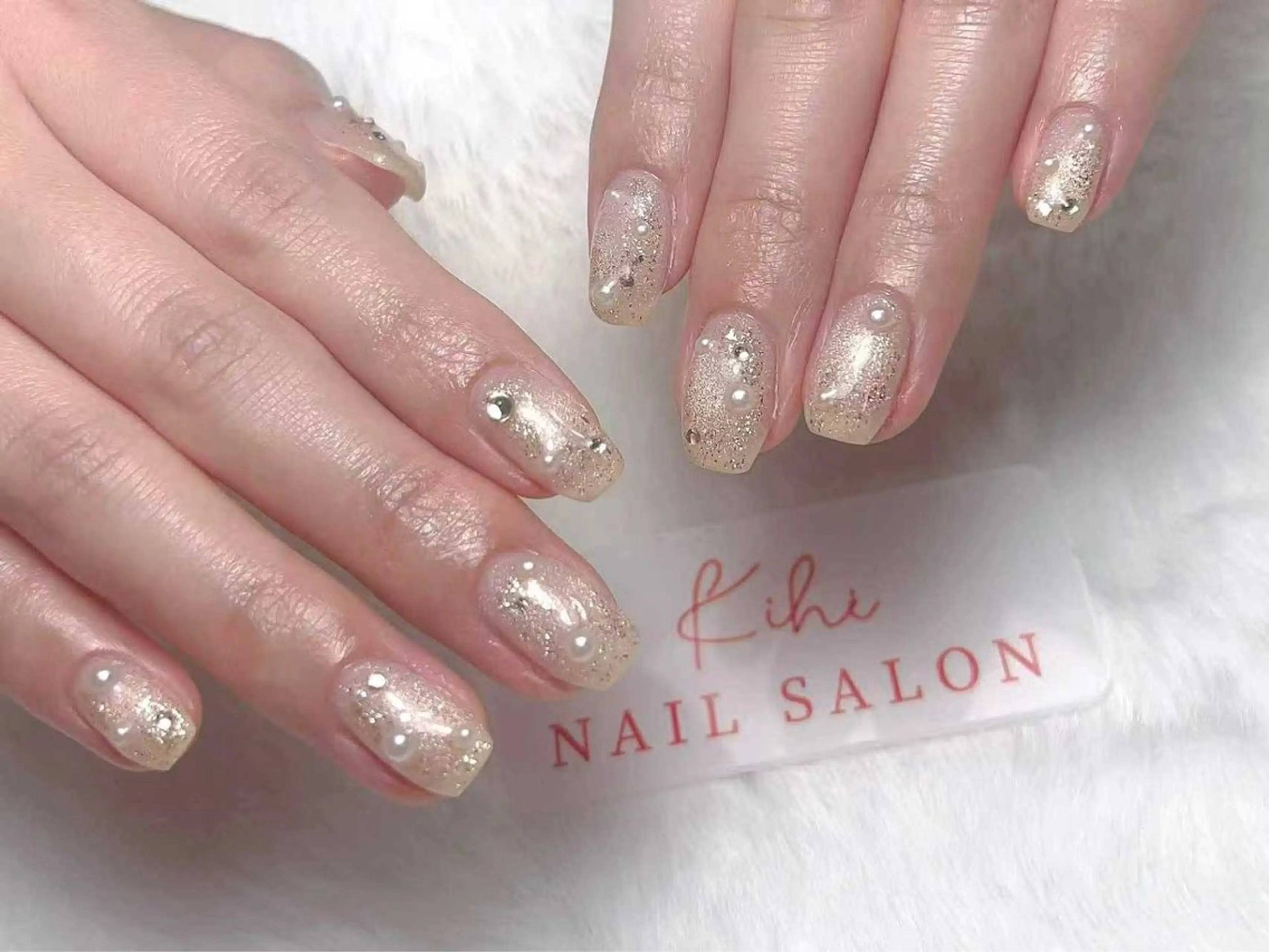 ネイル アートネイル フレンチネイル ジェルネイル グラデーション 韓国ネイル ハンドネイル さくら💮💮 【オフ無料】のネイルデザイン