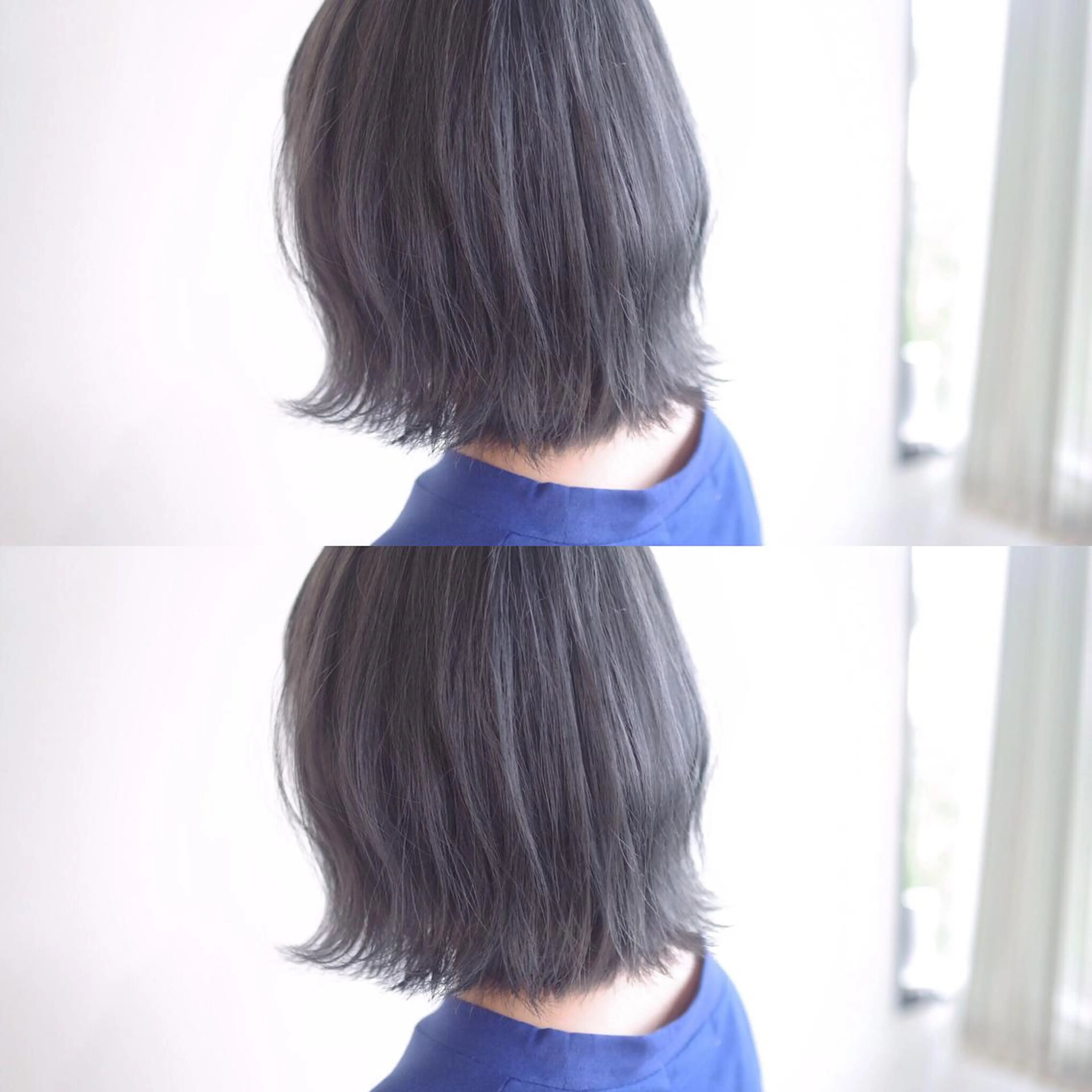 ミディアム カラー ヘアアレンジ ブルーカラー ブルージュ カット ヘアカラー トリートメント マンツーマン施術🦋 ayajuのヘアスタイル