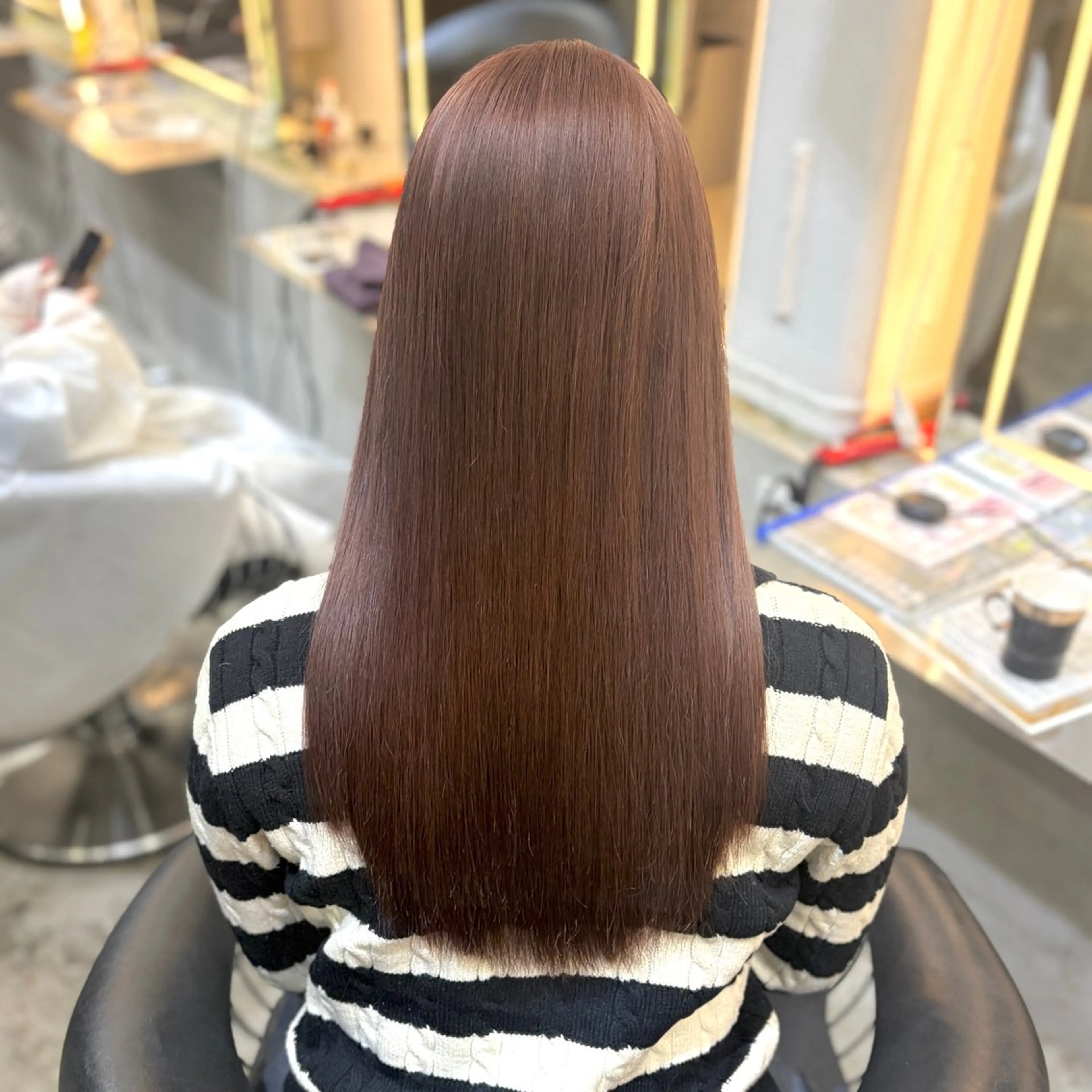ロング カット ヘアカラー トリートメント ボブ/くびれボブ/ 髪質改善/Ru-kaのヘアスタイル