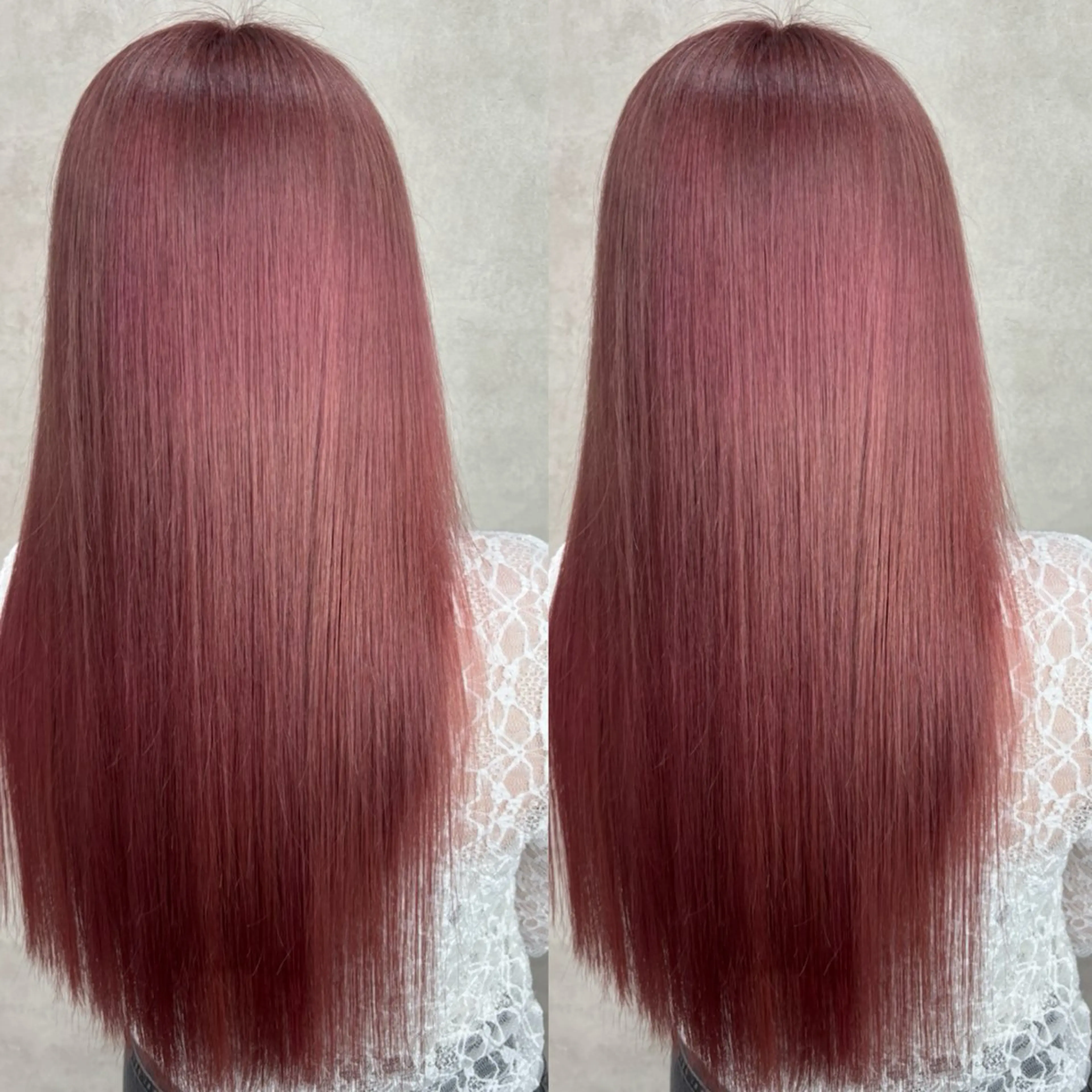 ロング カラー ヘアカラー Rin♡ピンク🎀 透明感カラー🪽‪のヘアスタイル