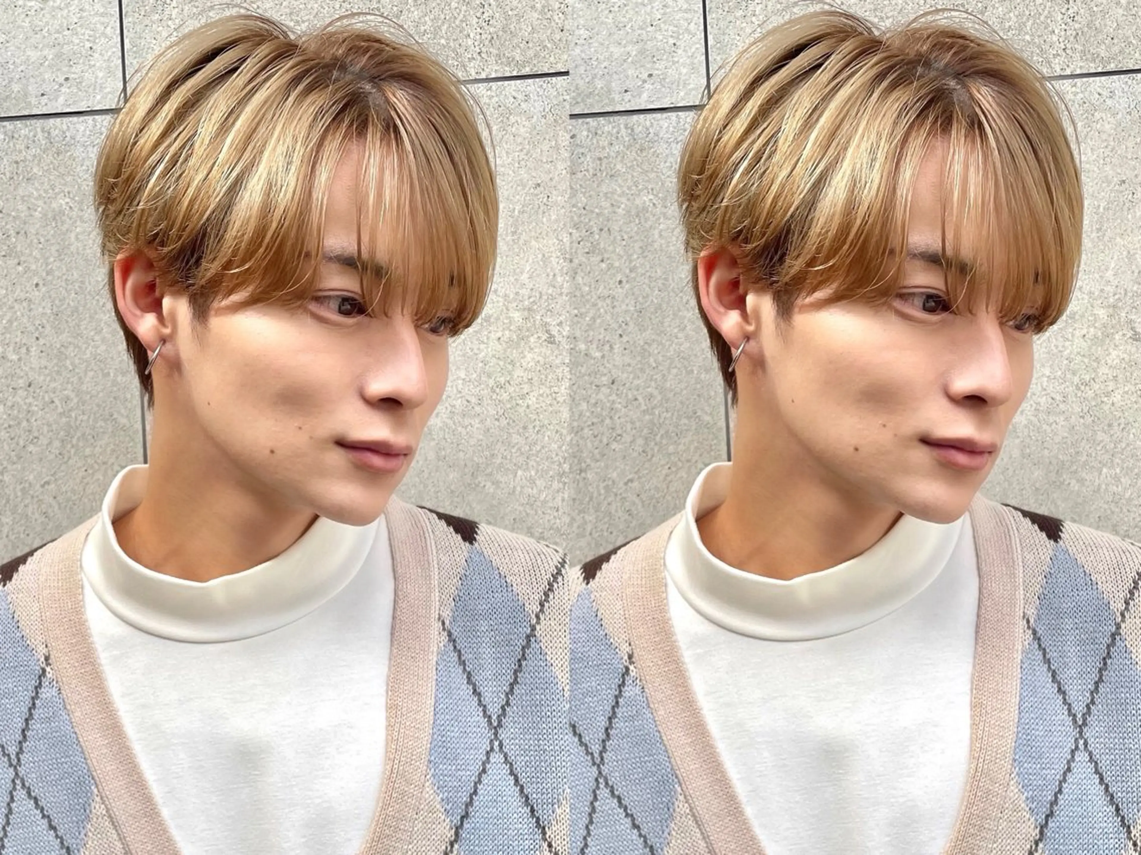 【ブリーチあり🐤】メンズカット+デザインカラー+クイックトリートメントの写真