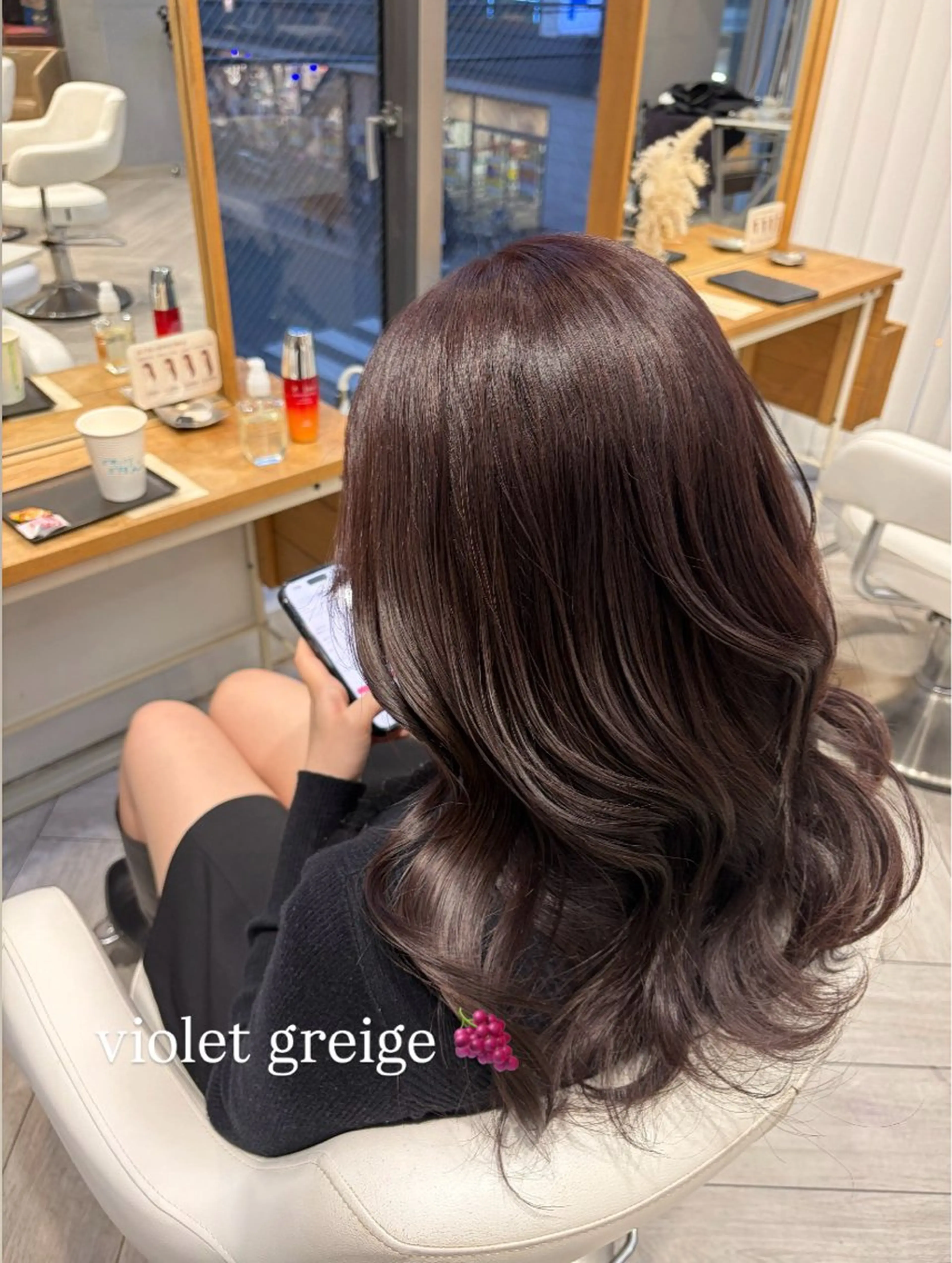 ロング ヘアカラー トリートメント 蓮池 愛海のヘアスタイル