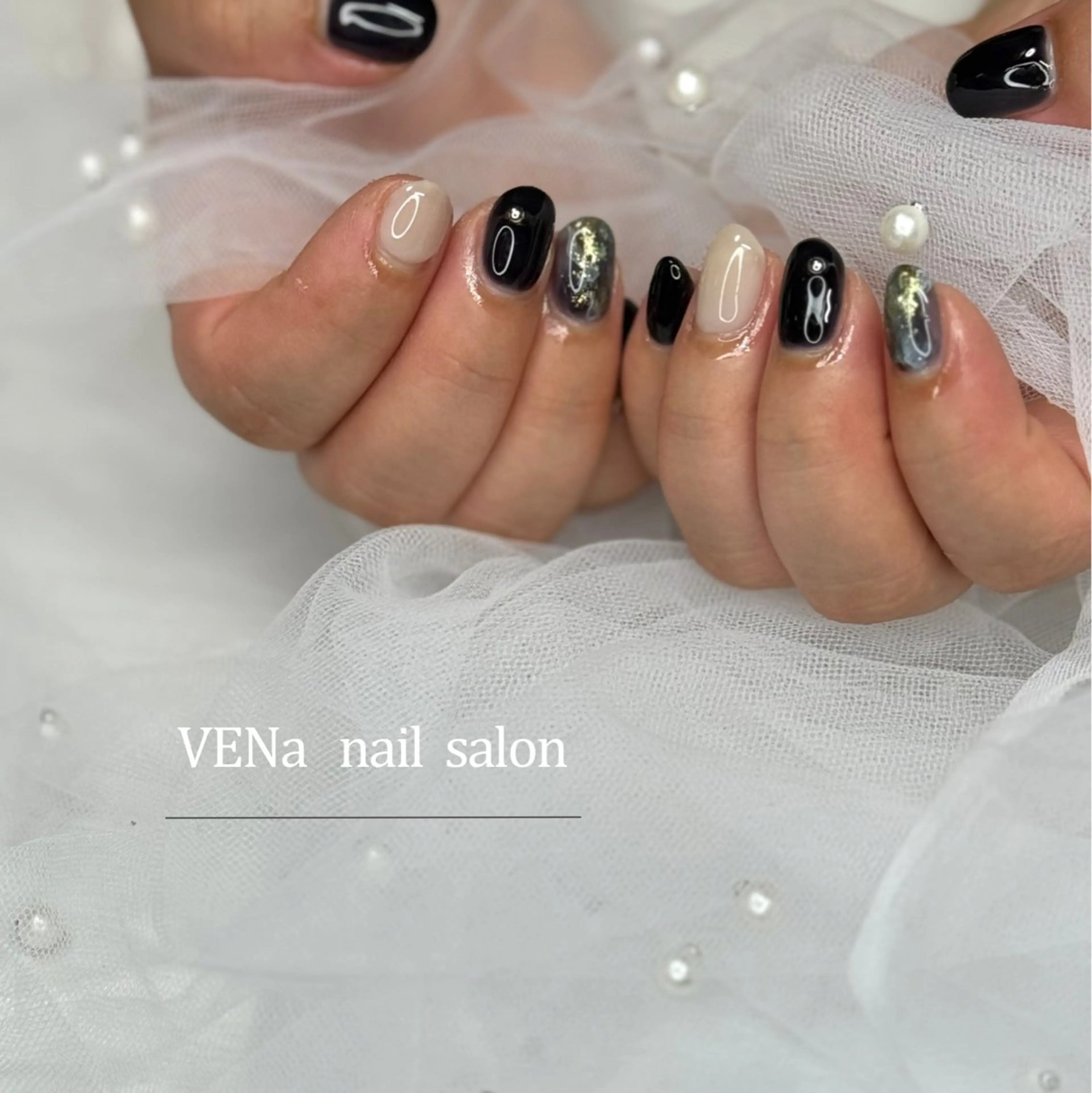 ネイル オーロラネイル フラッシュネイル フットネイル フレンチネイル 氷ネイル・うるうるネイル ハンドネイル VENa eye＆ nail salonのマツエク・マツパデザイン
