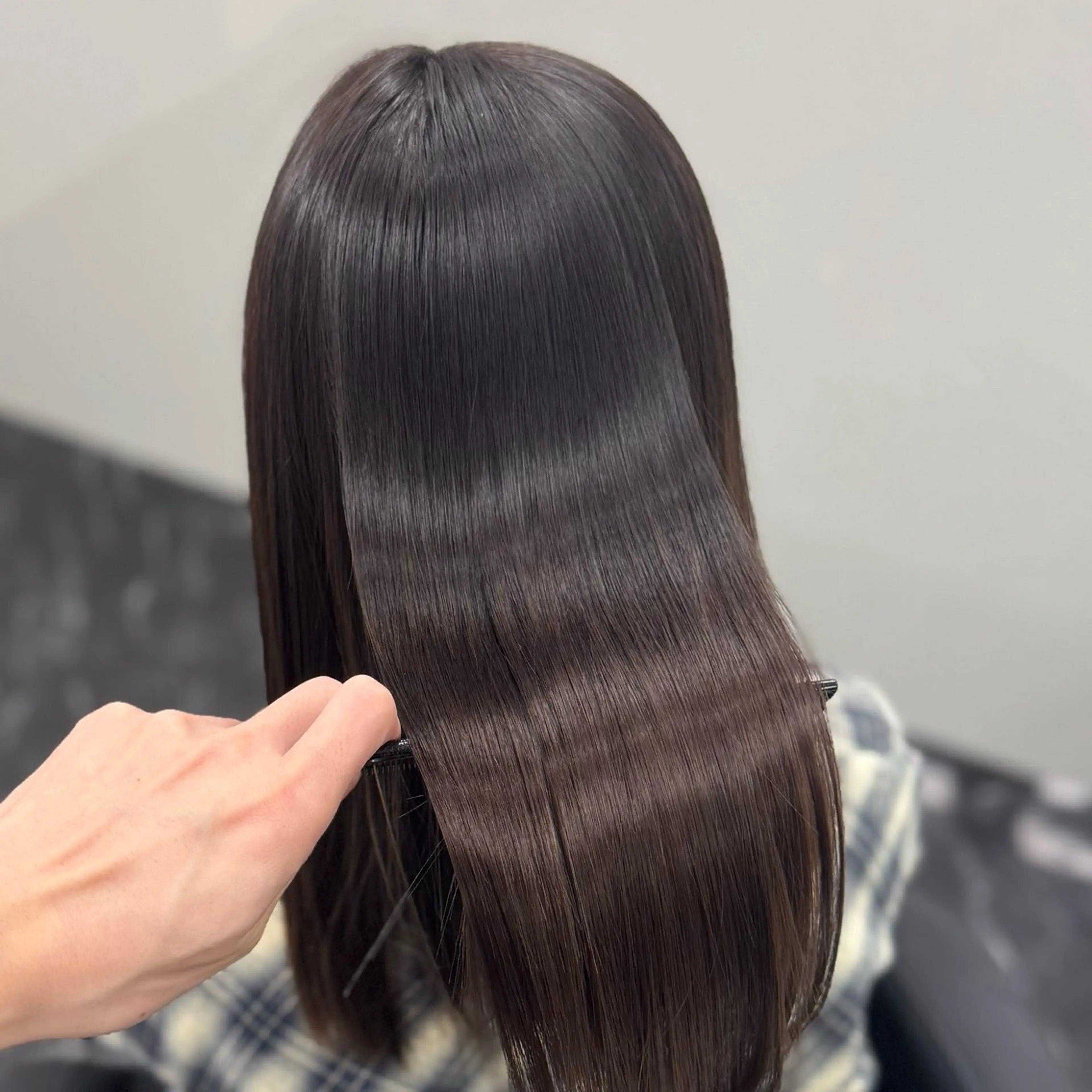 ロング 髪質改善 韓国風ヘア 縮毛矯正 トリートメント カット トリートメント ヘアセット 髪質改善Ⅰ透明感 艶カラーⅠたつやのヘアスタイル