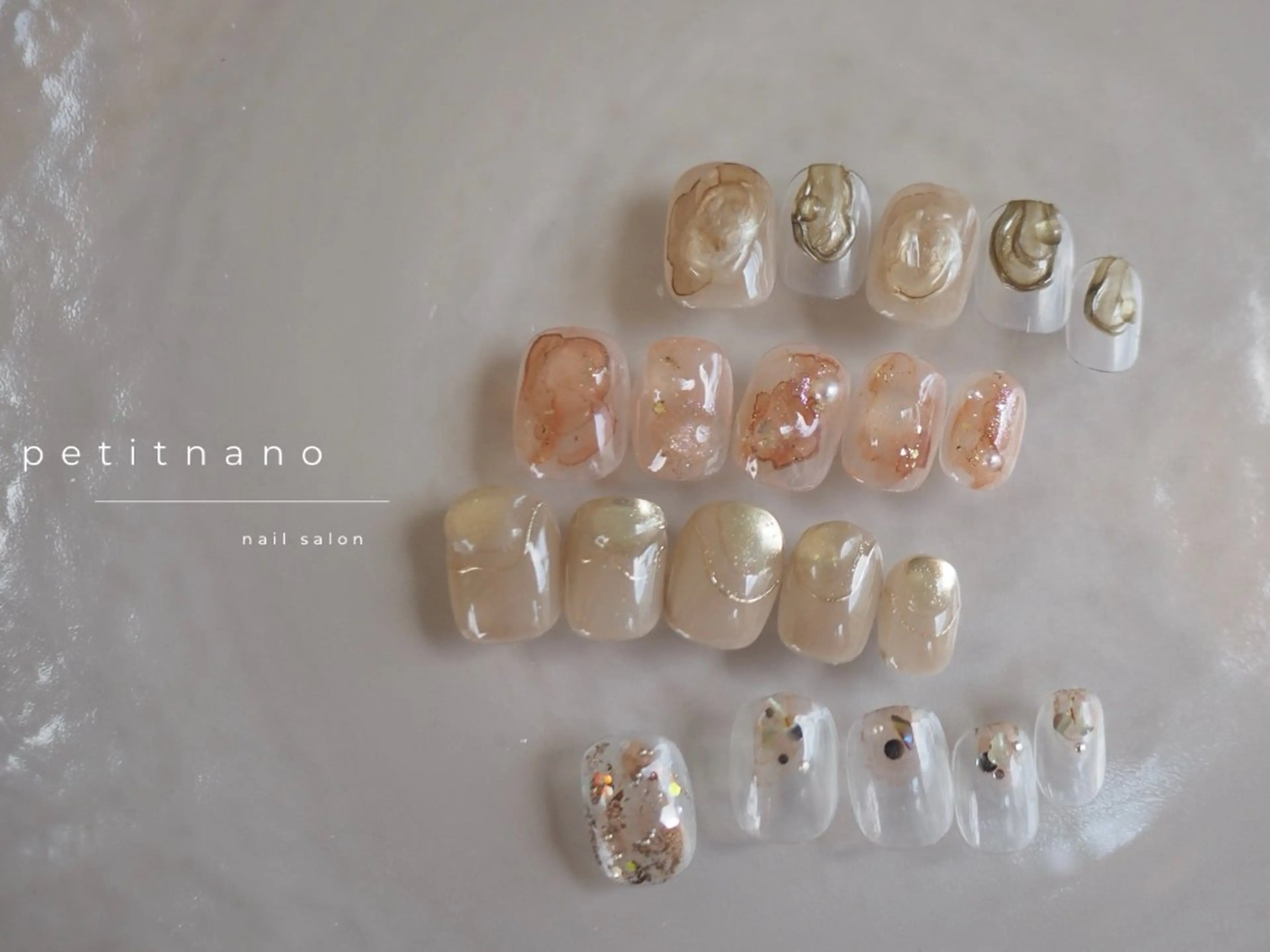 ネイル ニュアンスネイル 夏ネイル ハンドネイル nail◯ petitnanoのネイルデザイン