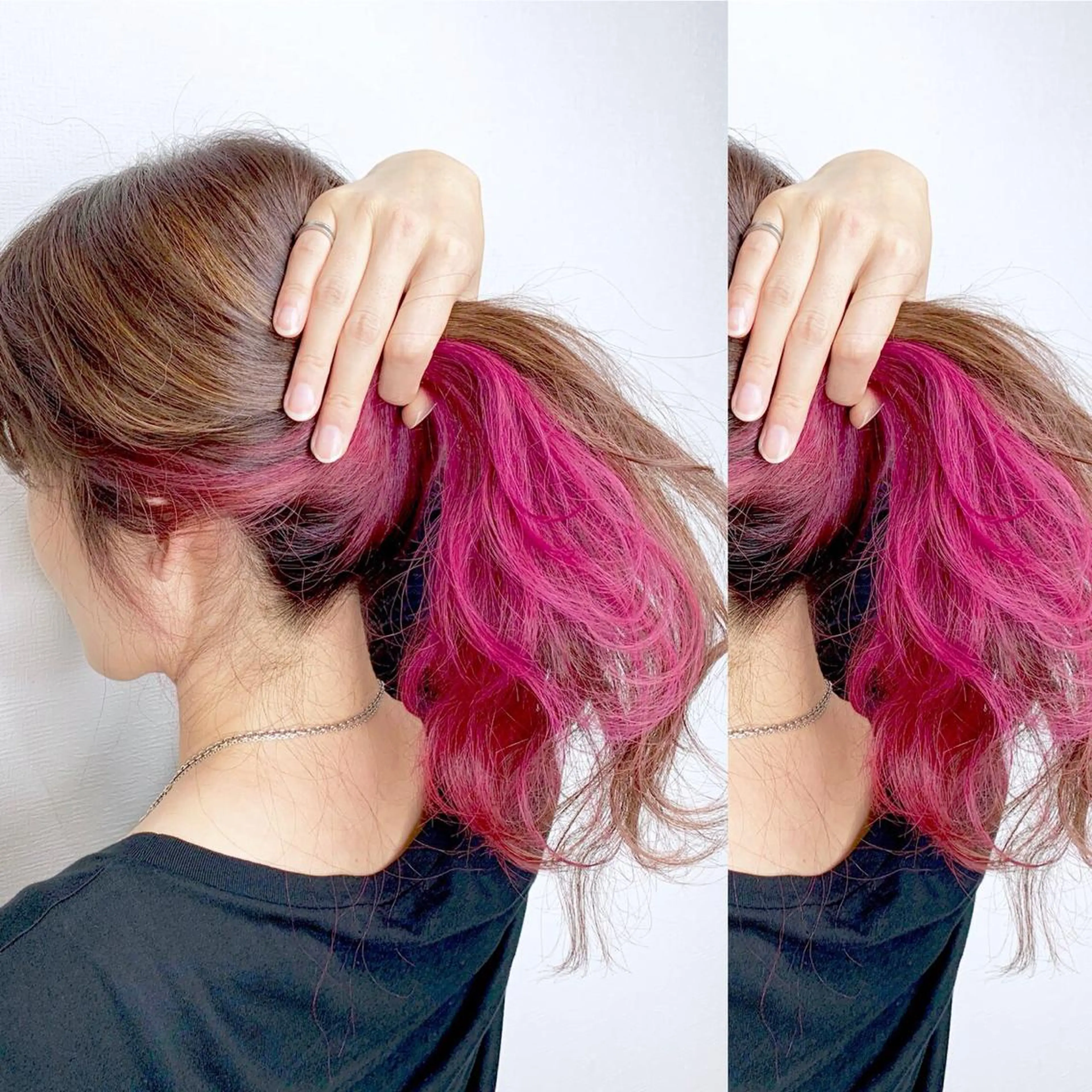 ロング カラー JuNブリーチに 縮毛矯正するプロのヘアスタイル