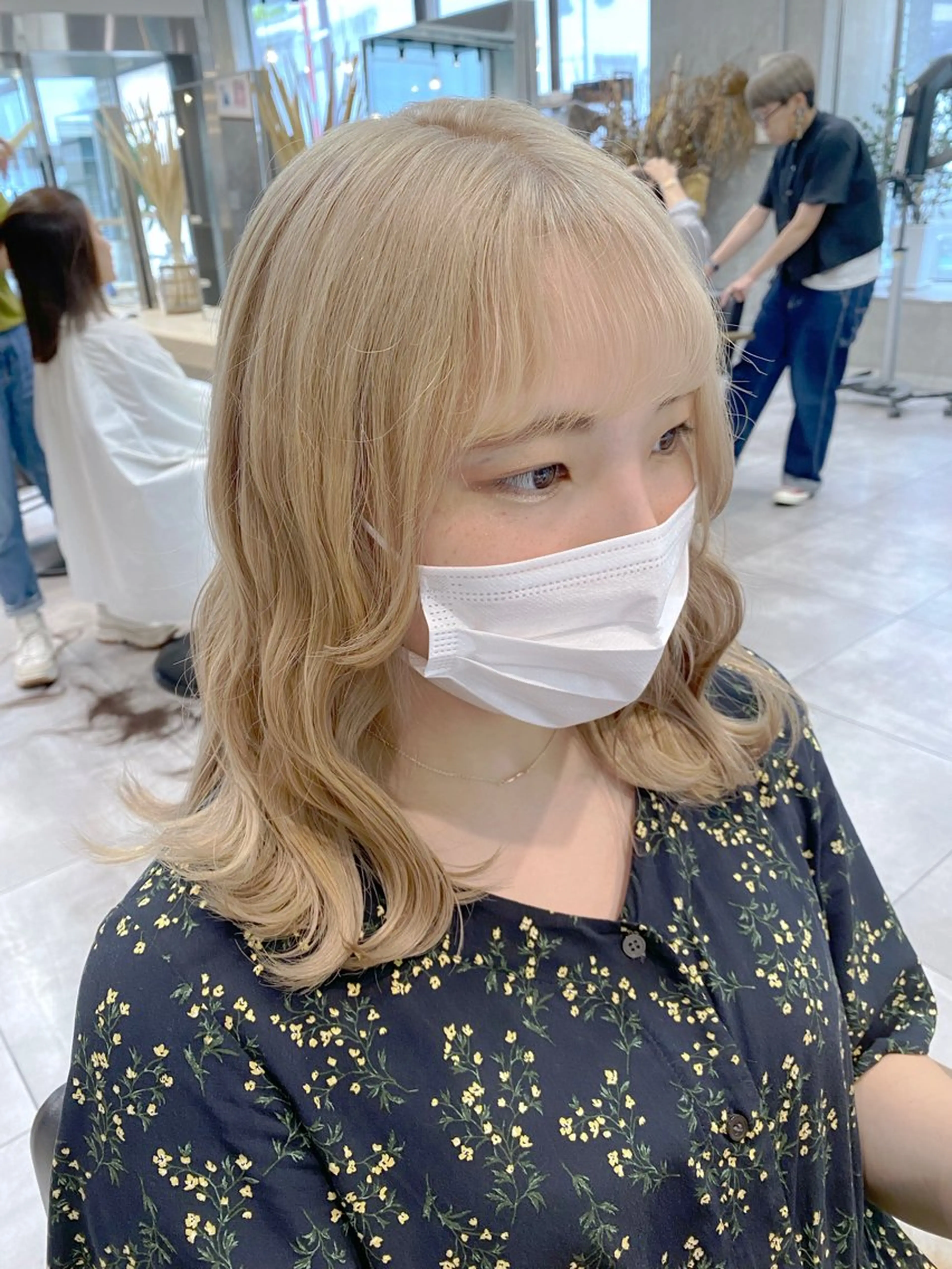 ミディアム カラー ベージュカラー ブロンド ブロンドベージュ ヘアカラー ブリーチ/髪質改善 🍀MASAKiのヘアスタイル