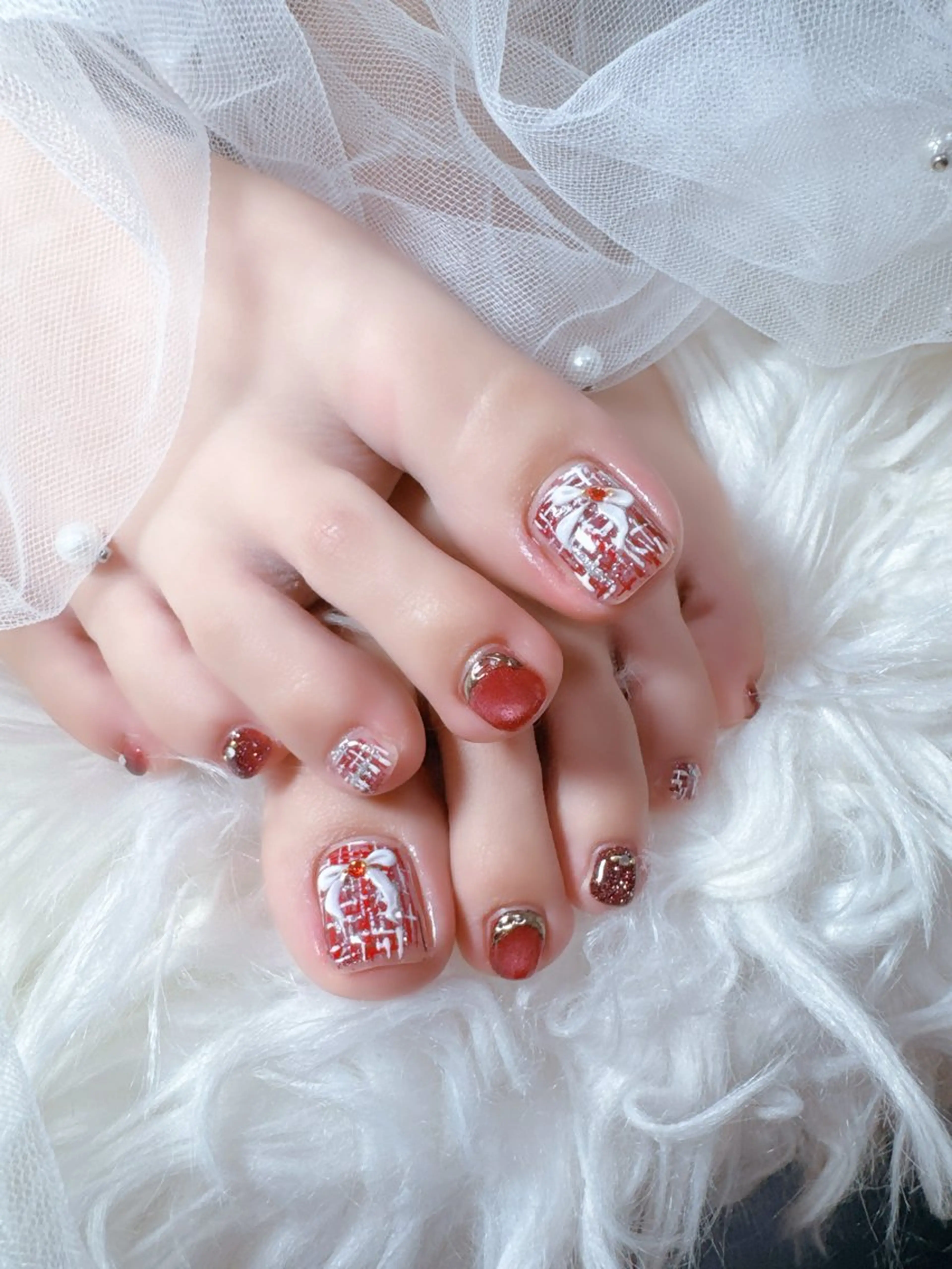 ネイル フットネイル 高島 夏海のネイルデザイン