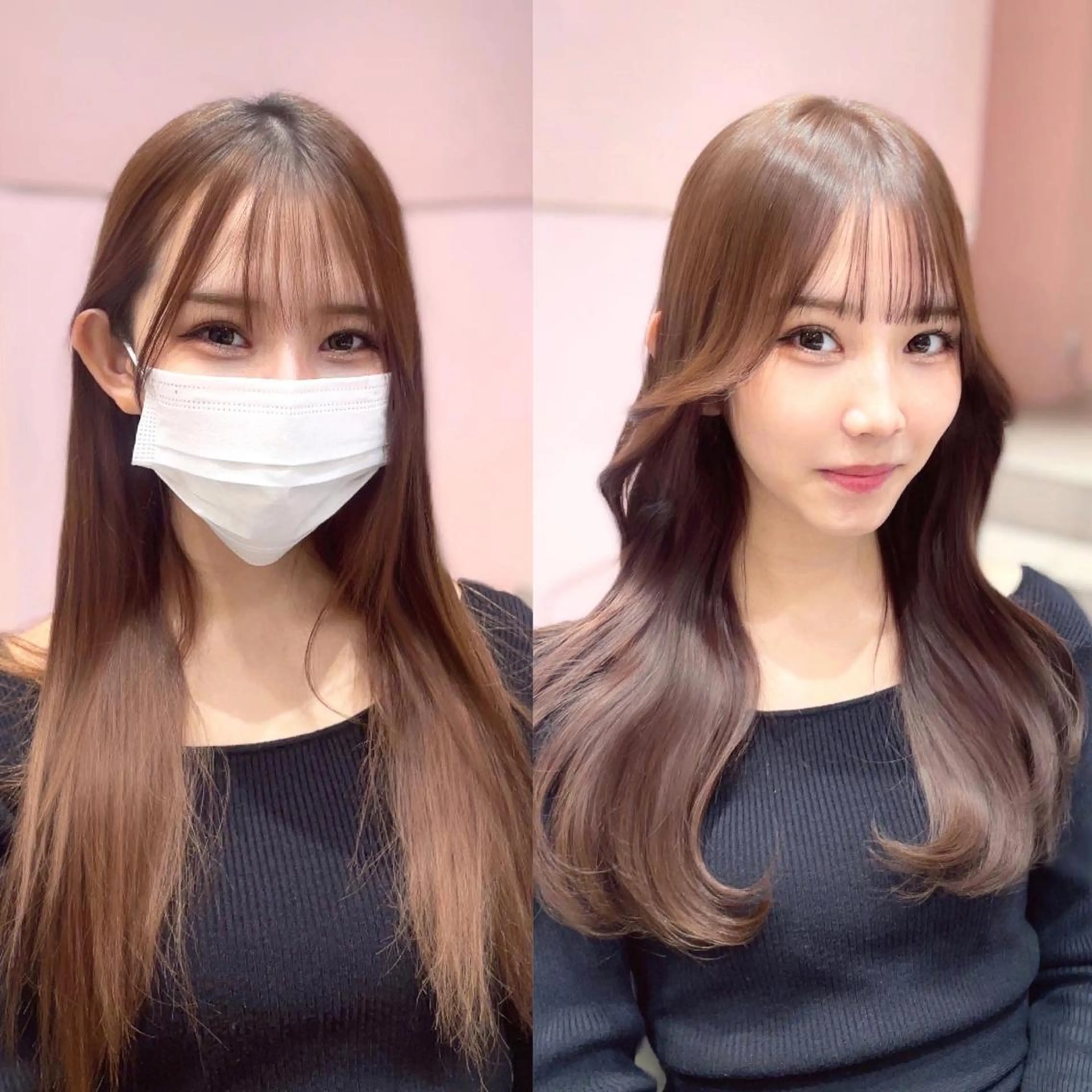 ロング カラー ヘアアレンジ 🤎小顔レイヤー /ベージュ🤎友香のヘアスタイル