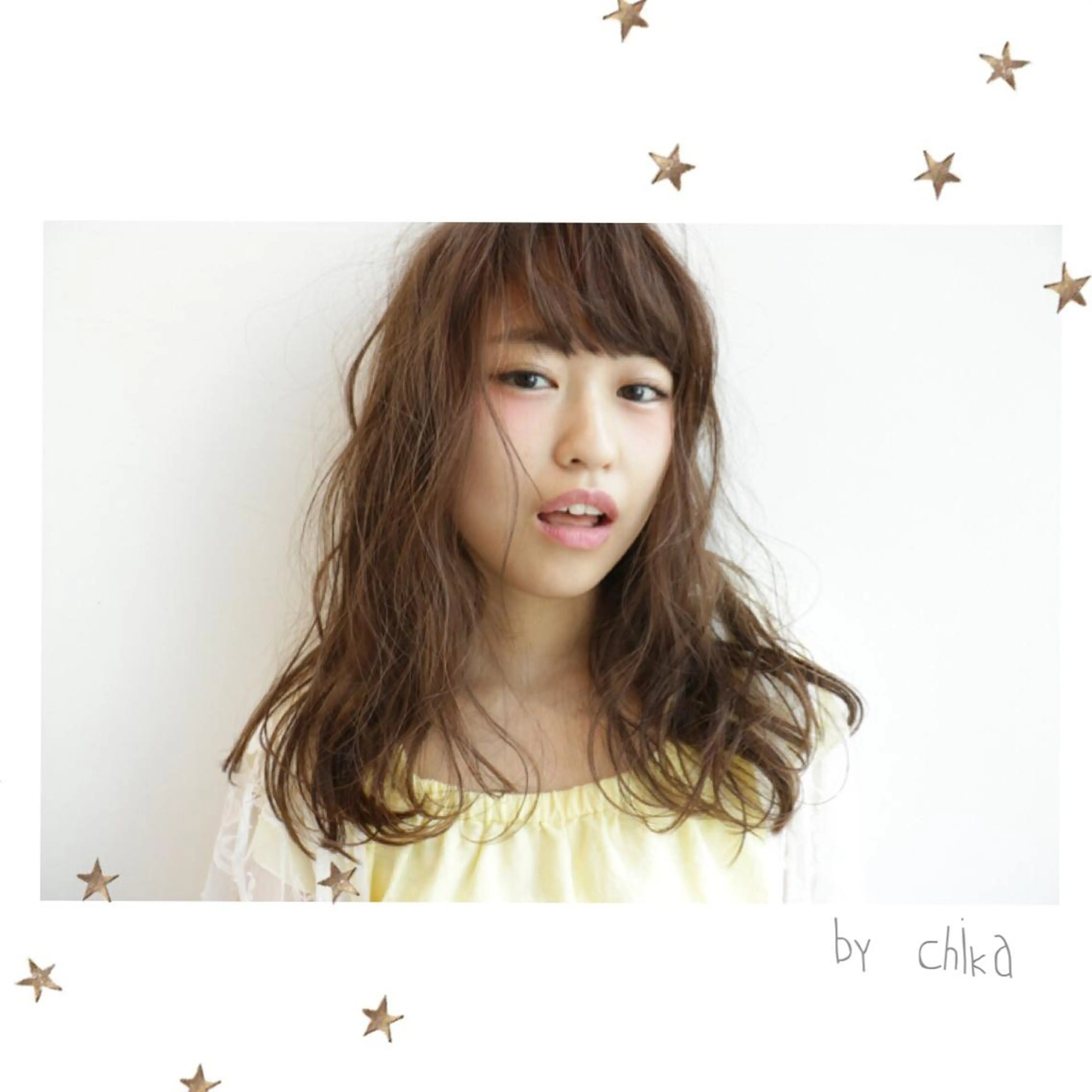 セミロング 市川 千夏のヘアスタイル