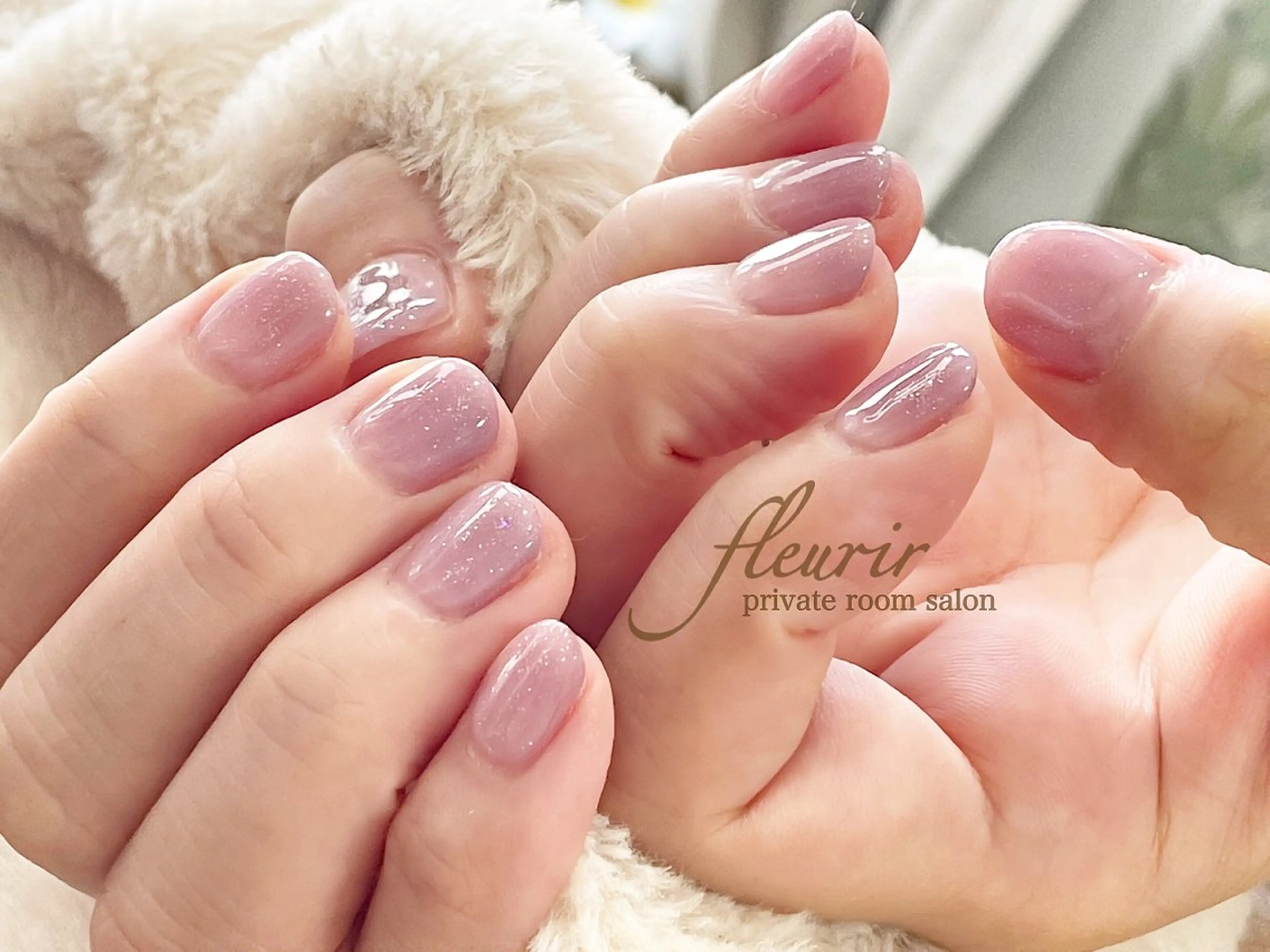 ネイル グラデーション オフィスネイル シルバー フルリール 【プライベートサロンのネイルデザイン