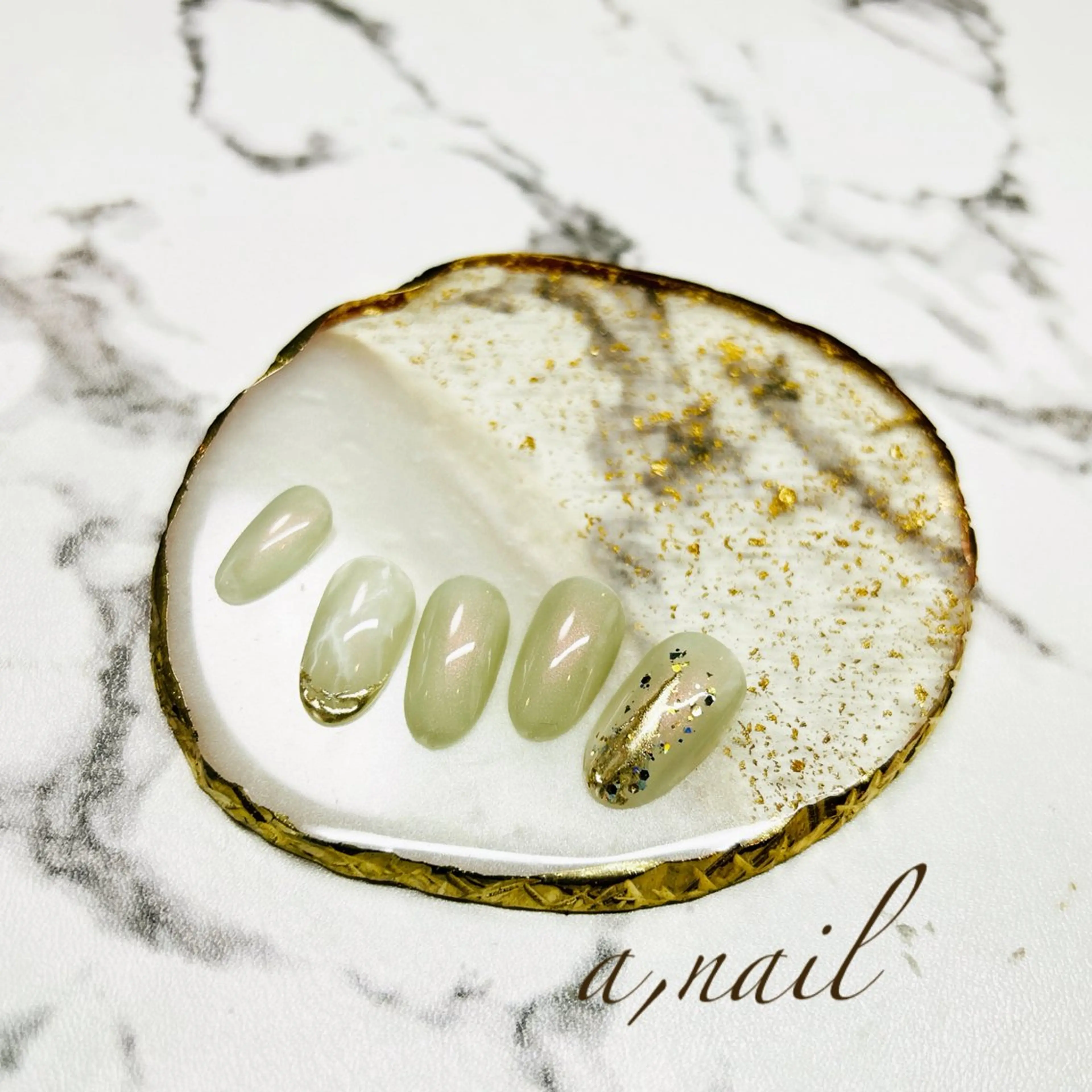 ネイル キラキラネイル 大理石ネイル(マーブル) ミラーネイル ニュアンスネイル オフィスネイル ハンドネイル ネイルサロン エーネイルのネイルデザイン