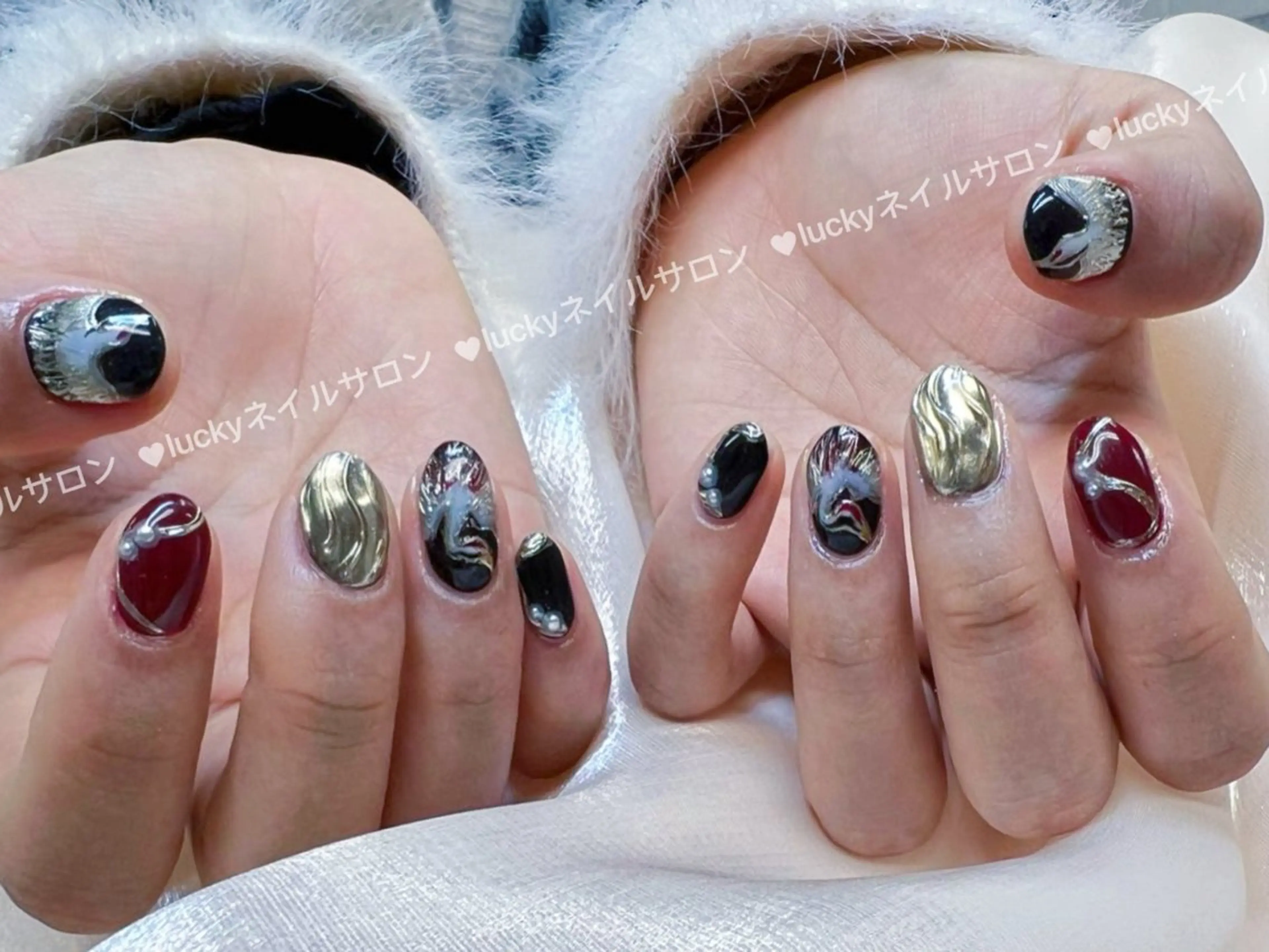 ネイル アートネイル チークネイル 長さ出し フットネイル ジェルネイル ハンドネイル ハンドケア ラッキーネイルサロン 西川口東口店のネイルデザイン