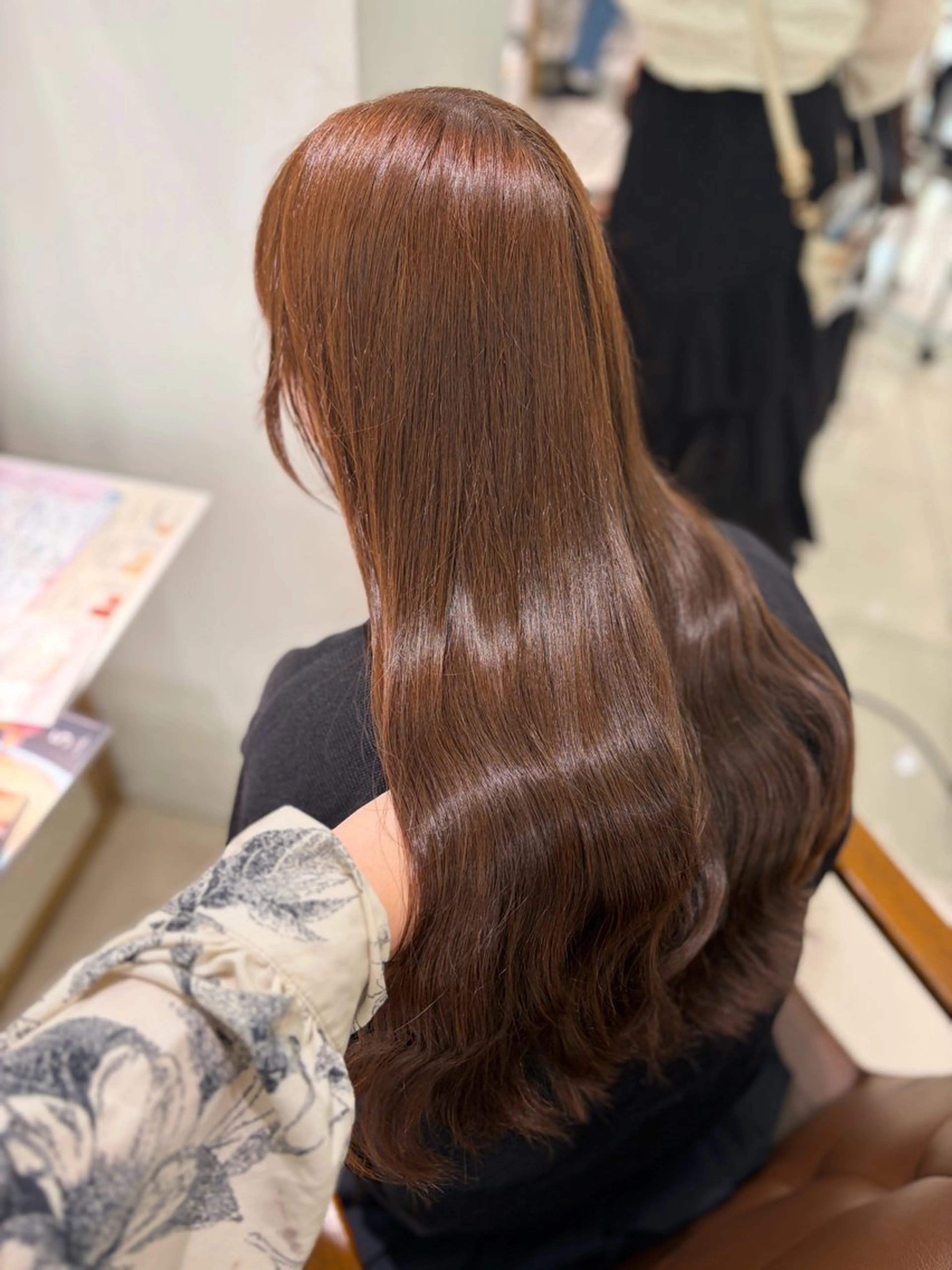 ロング ヘアカラー トリートメント 巻ける🫧縮毛矯正 💞はな🎀のヘアスタイル