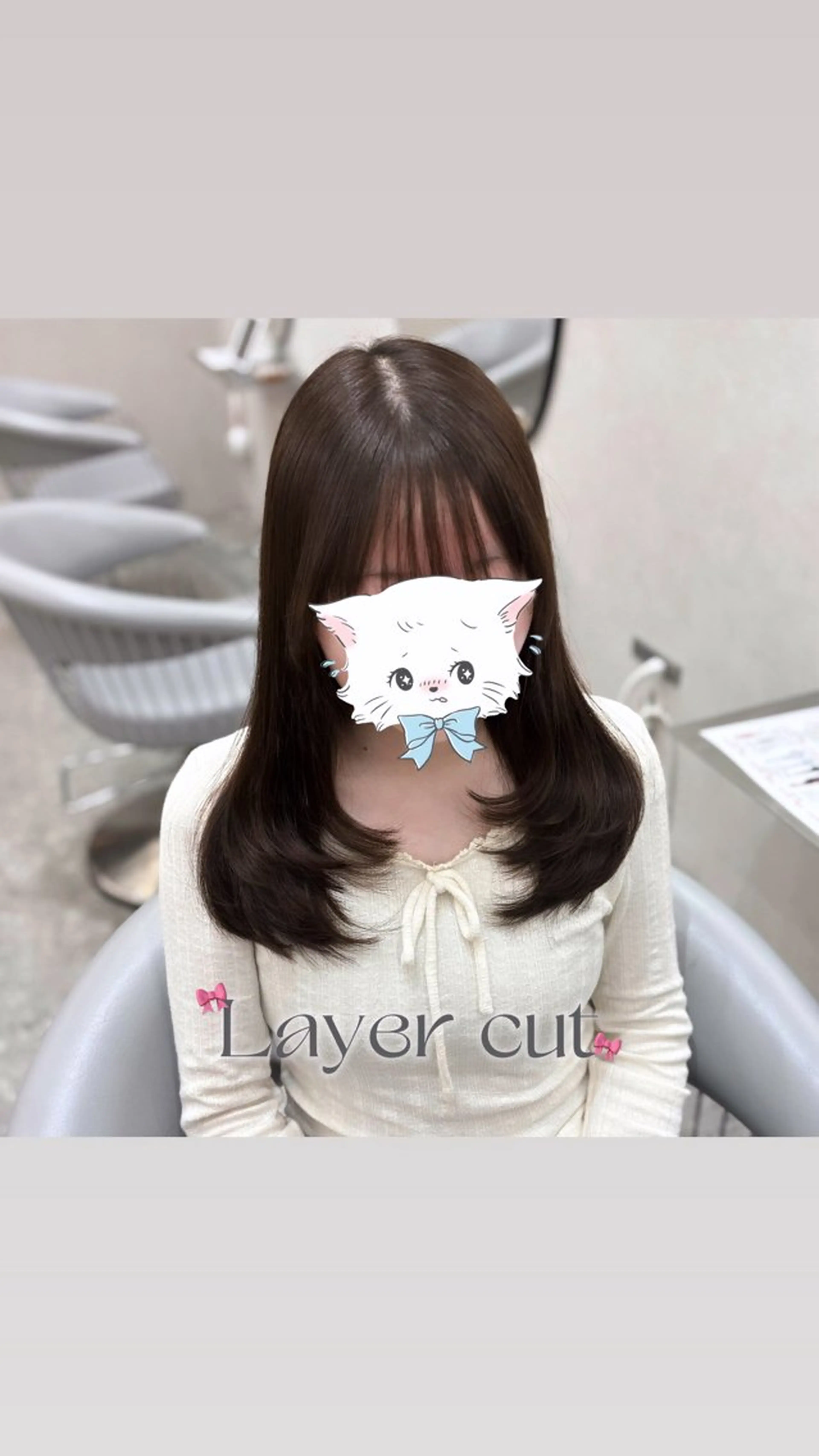 セミロング レイヤーカット yurina🩰新宿 艶カラー・アレンジのヘアスタイル