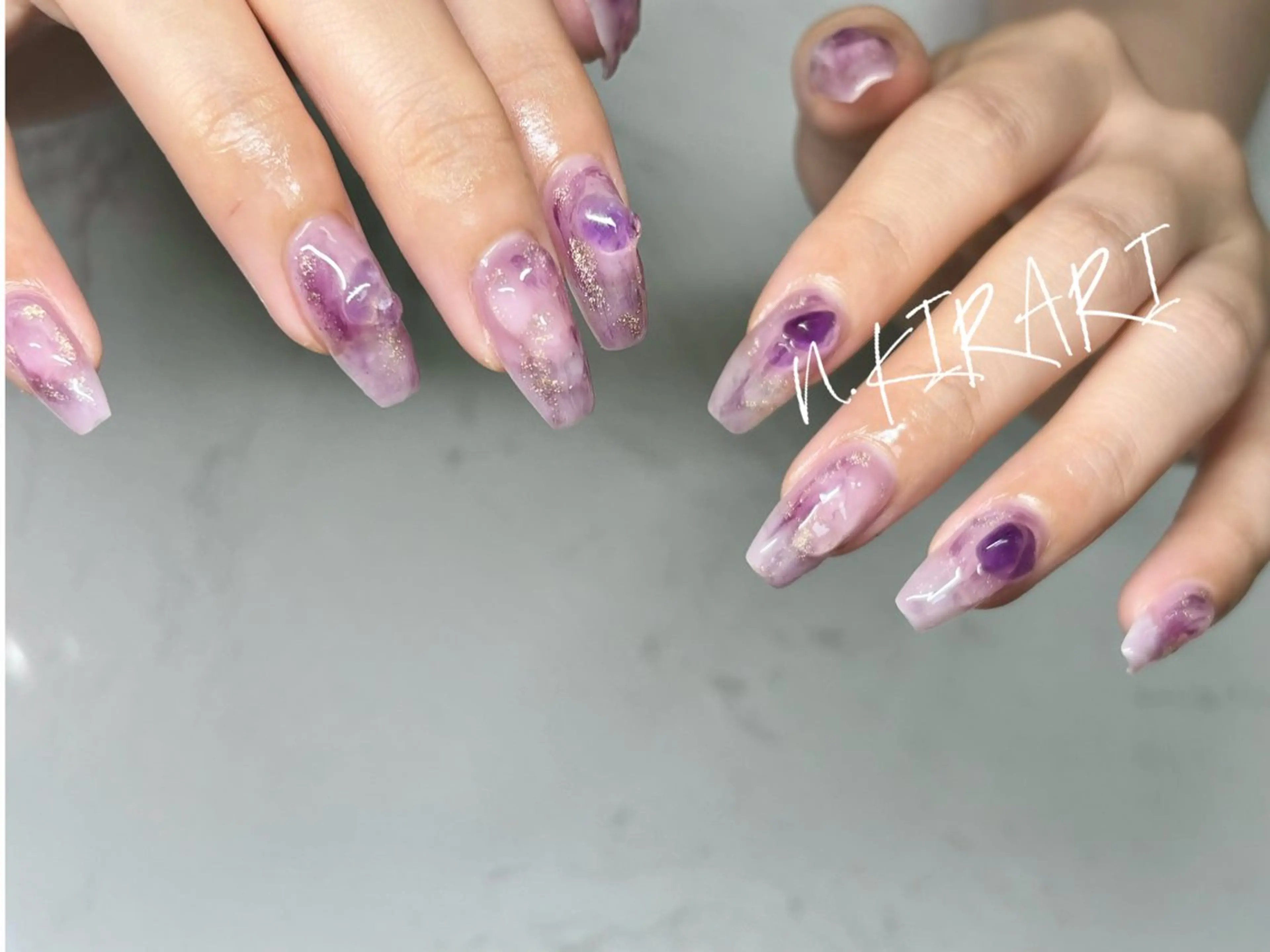 ネイル アートネイル ニュアンスネイル 夏ネイル ETE LUNA NAILのネイルデザイン