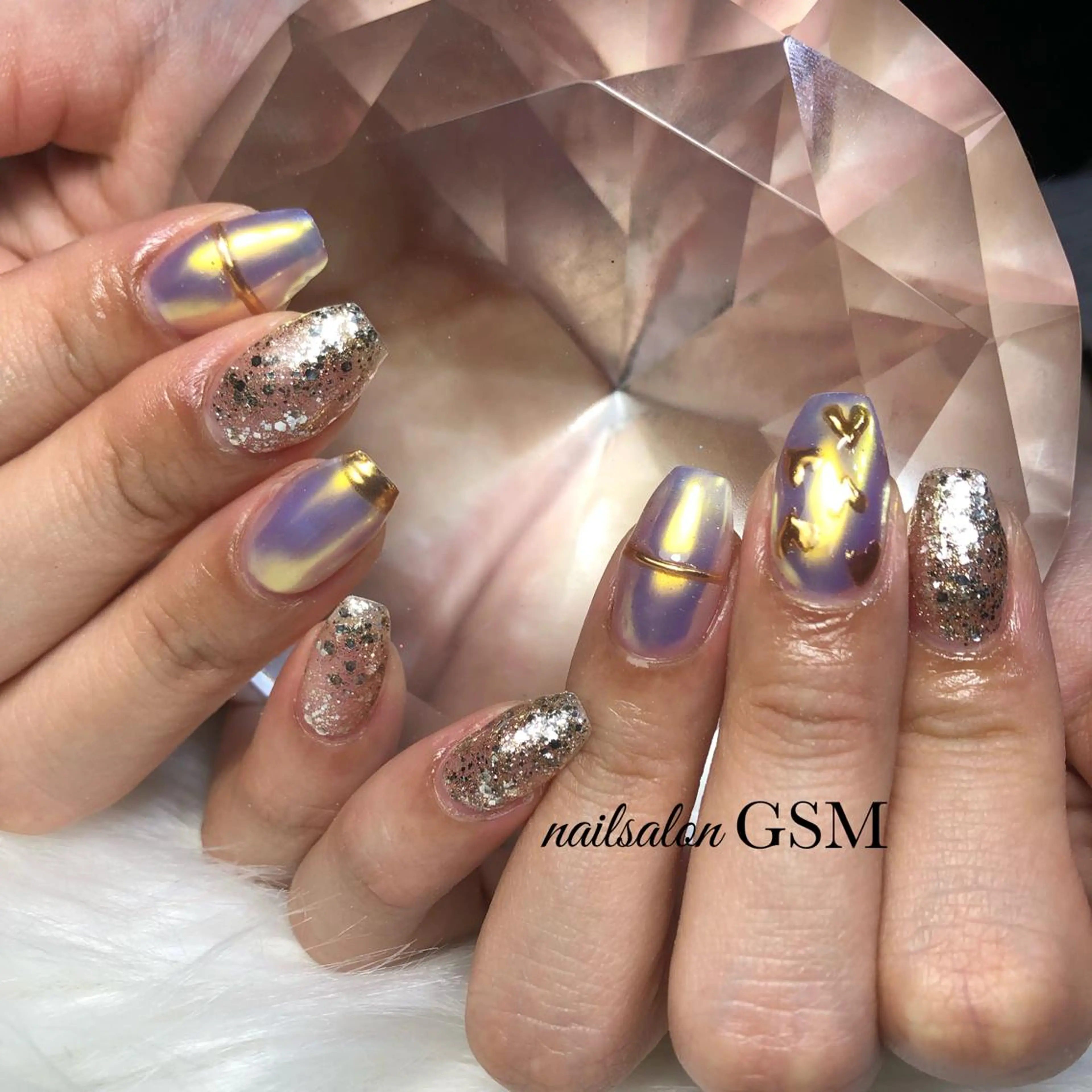 ネイル オーロラネイル nail salon GSMのネイルデザイン