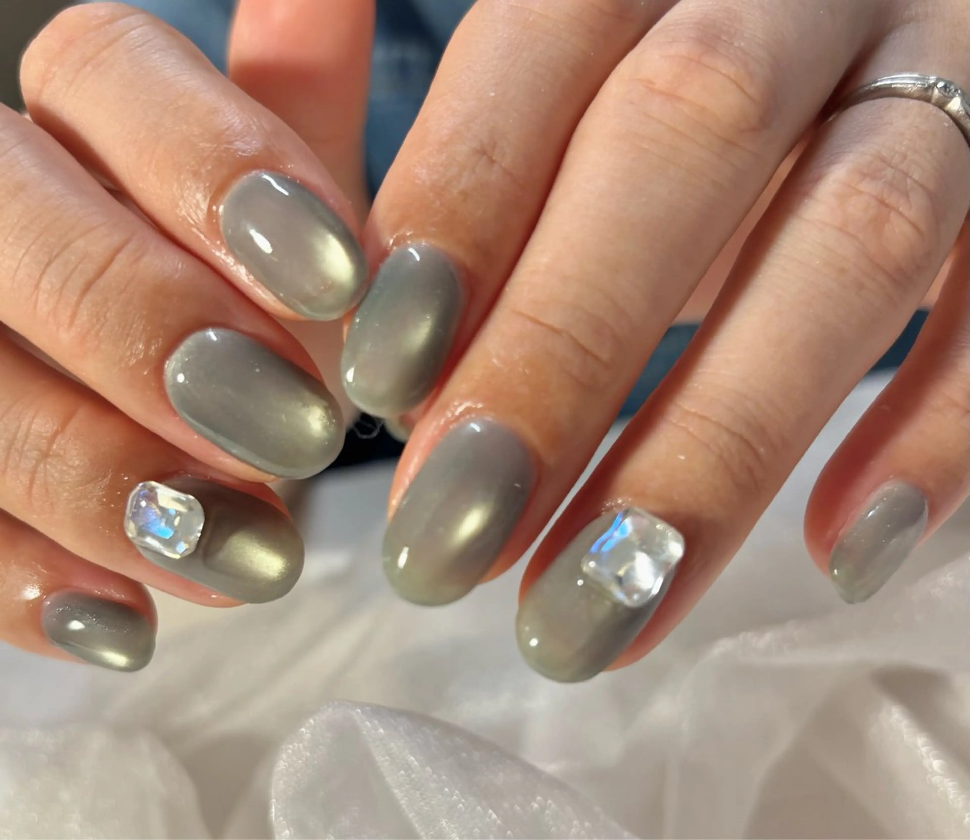 ネイル ストーンネイル ハンドネイル nail y.room所属・nail y.roomのネイルデザイン