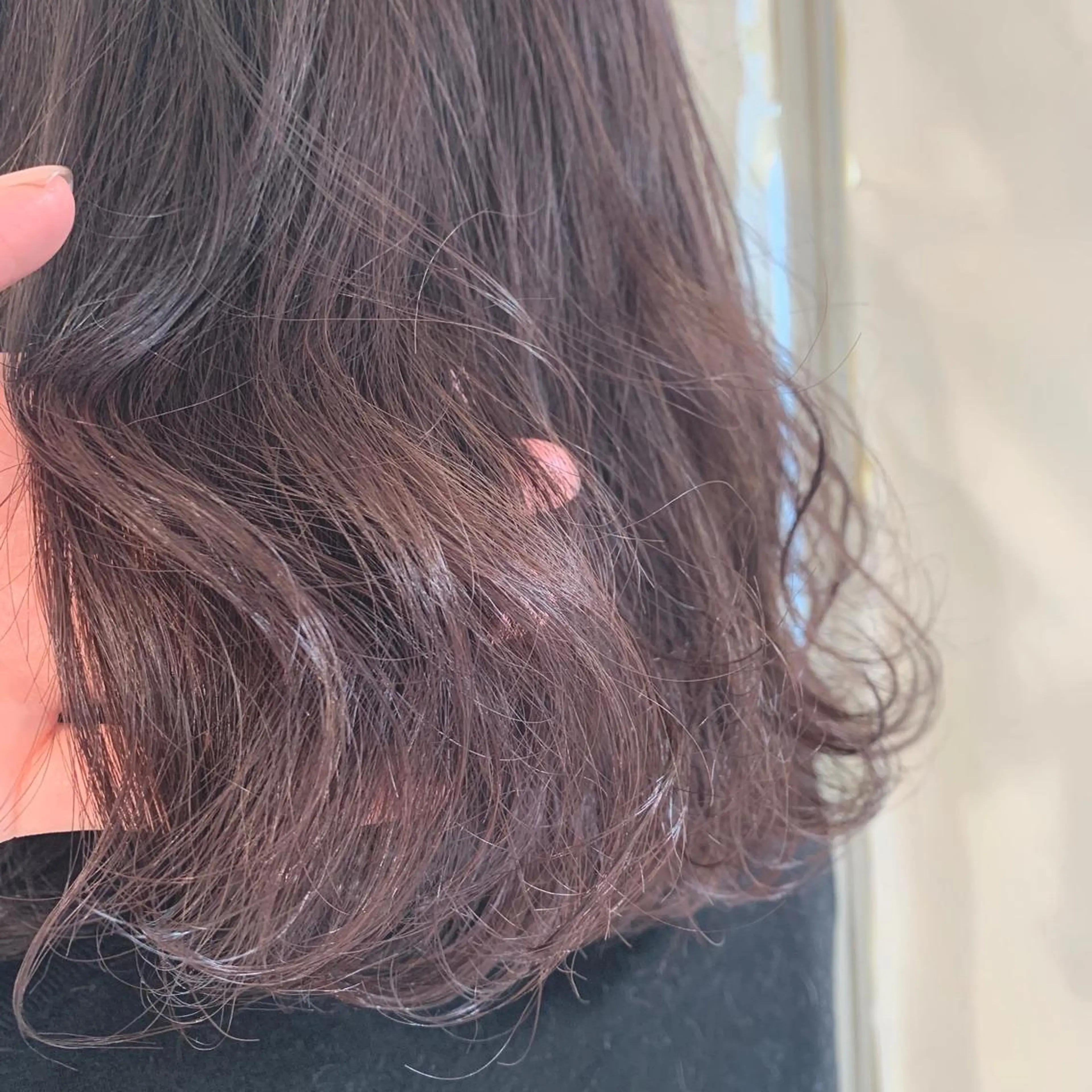 ミディアム カラー パーマ アッシュ ラベンダーカラー ラベンダーアッシュ 加藤 綾華のヘアスタイル