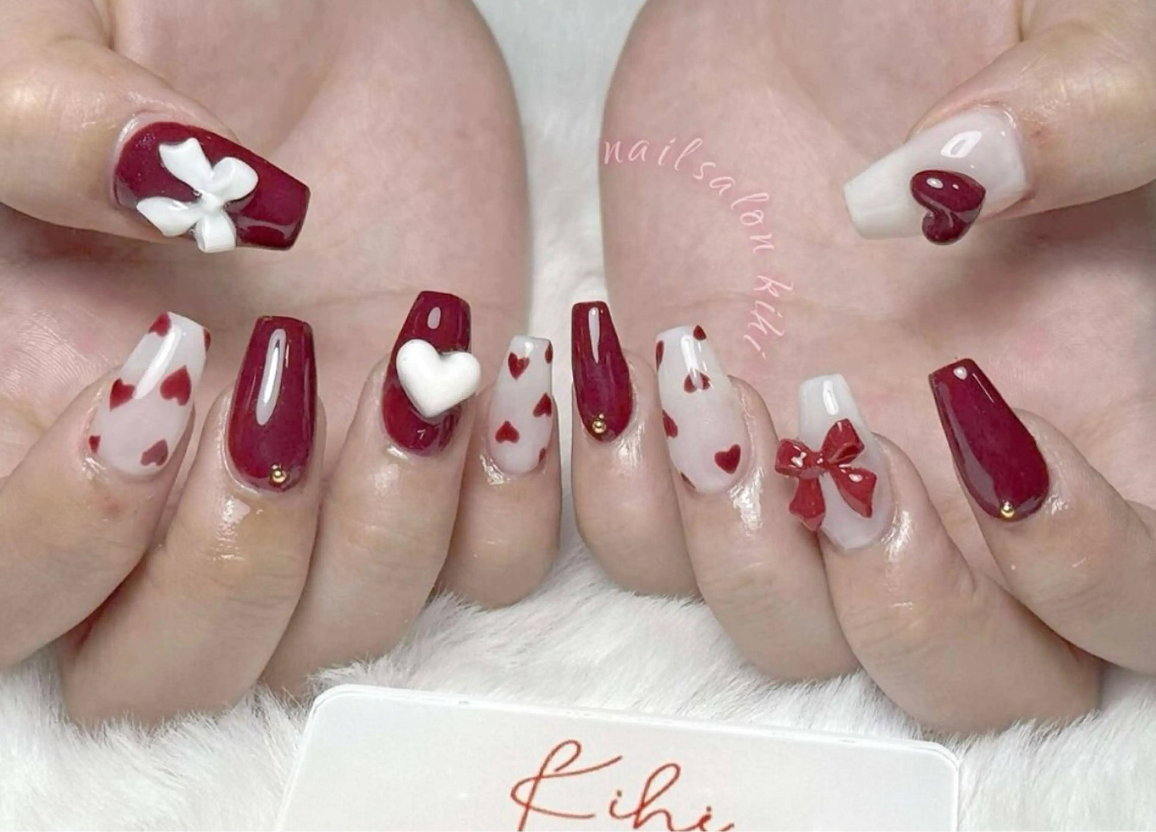 (ジェルオフ無料)チップ長さだし持ち込みデザインの写真