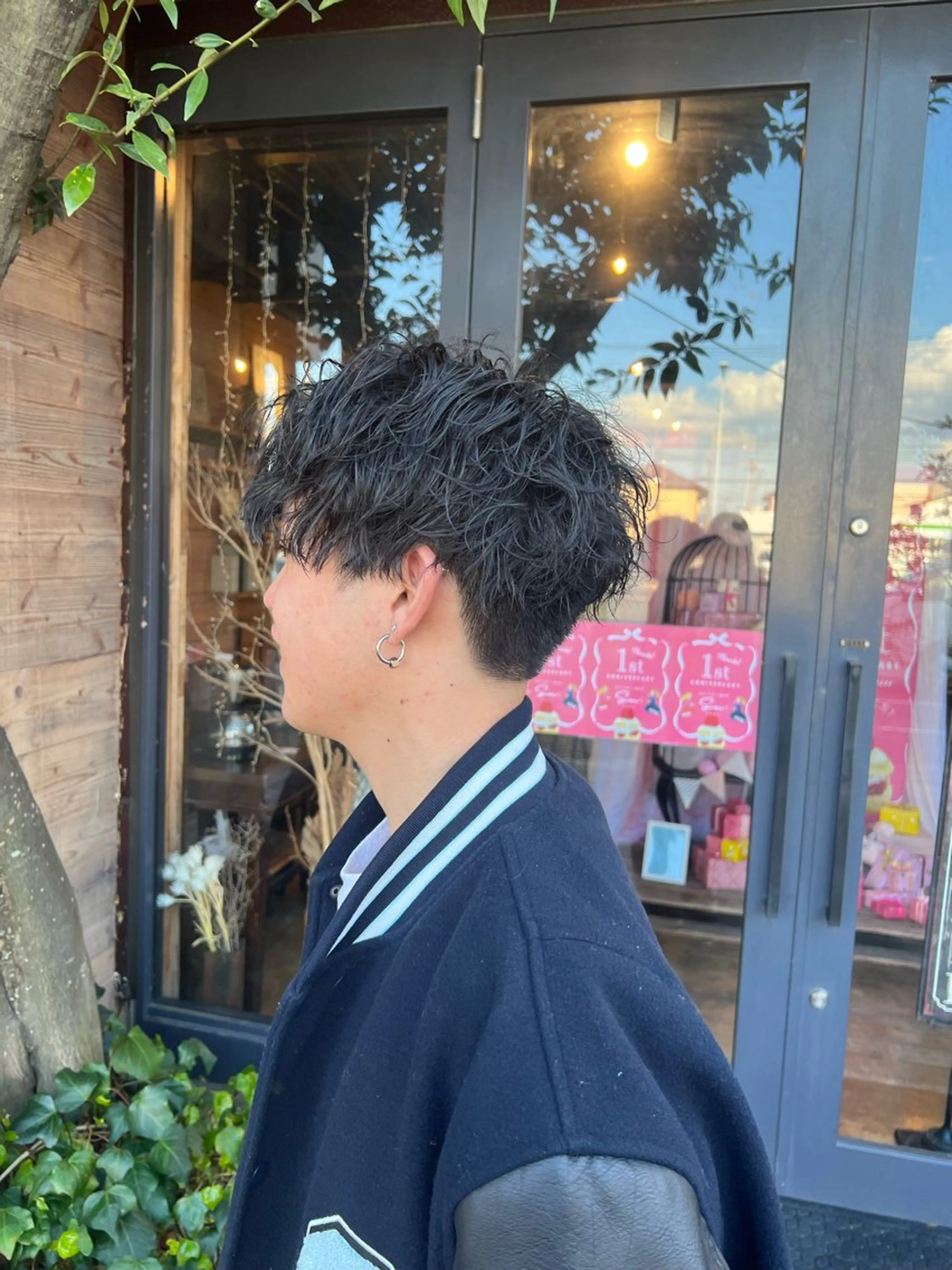 パーマ メンズ ブリーチなし透明感 カラー🪽 尾里真桜のヘアスタイル