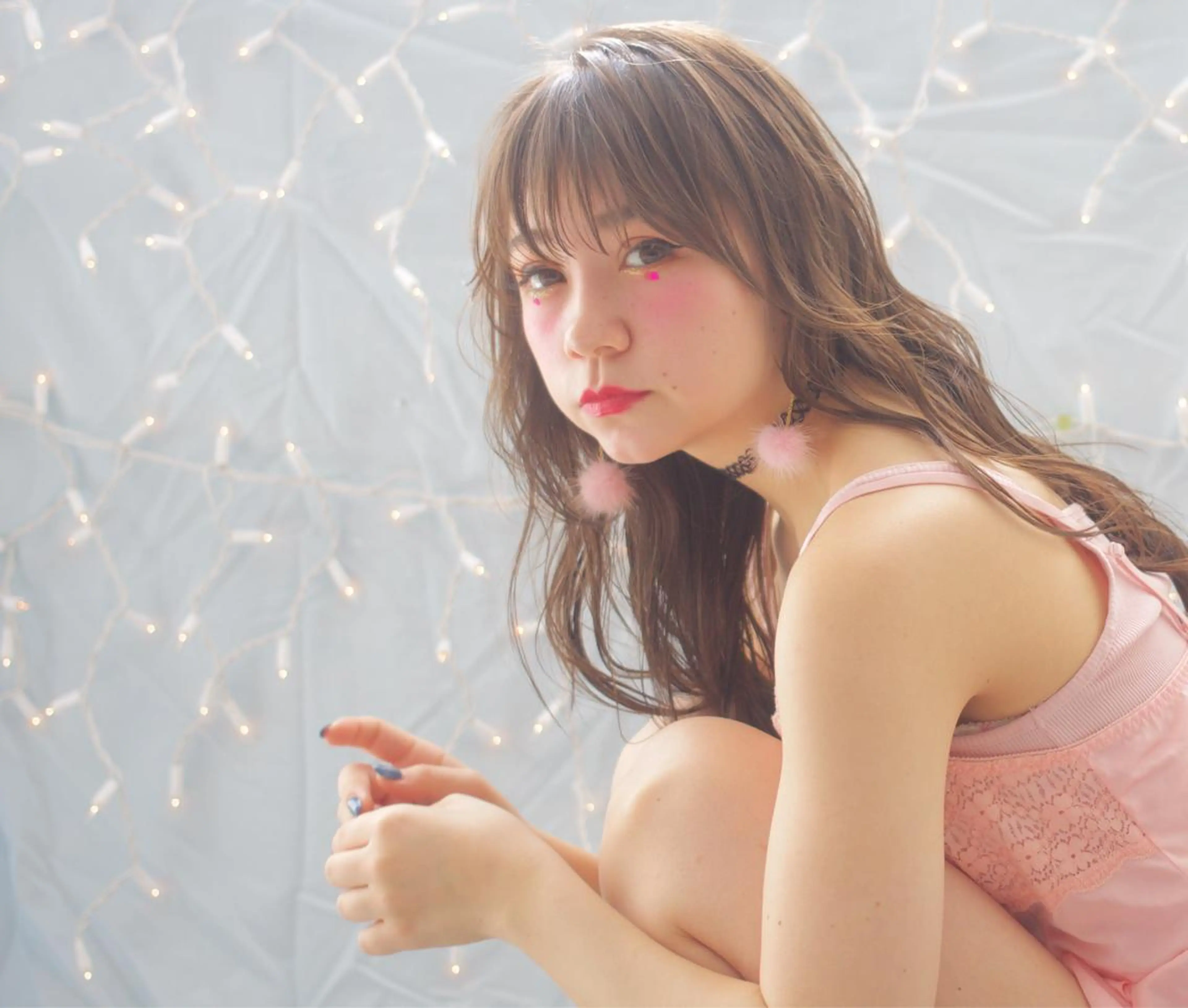 セミロング ロング カラー パーマ 櫻井 愛弓のヘアスタイル