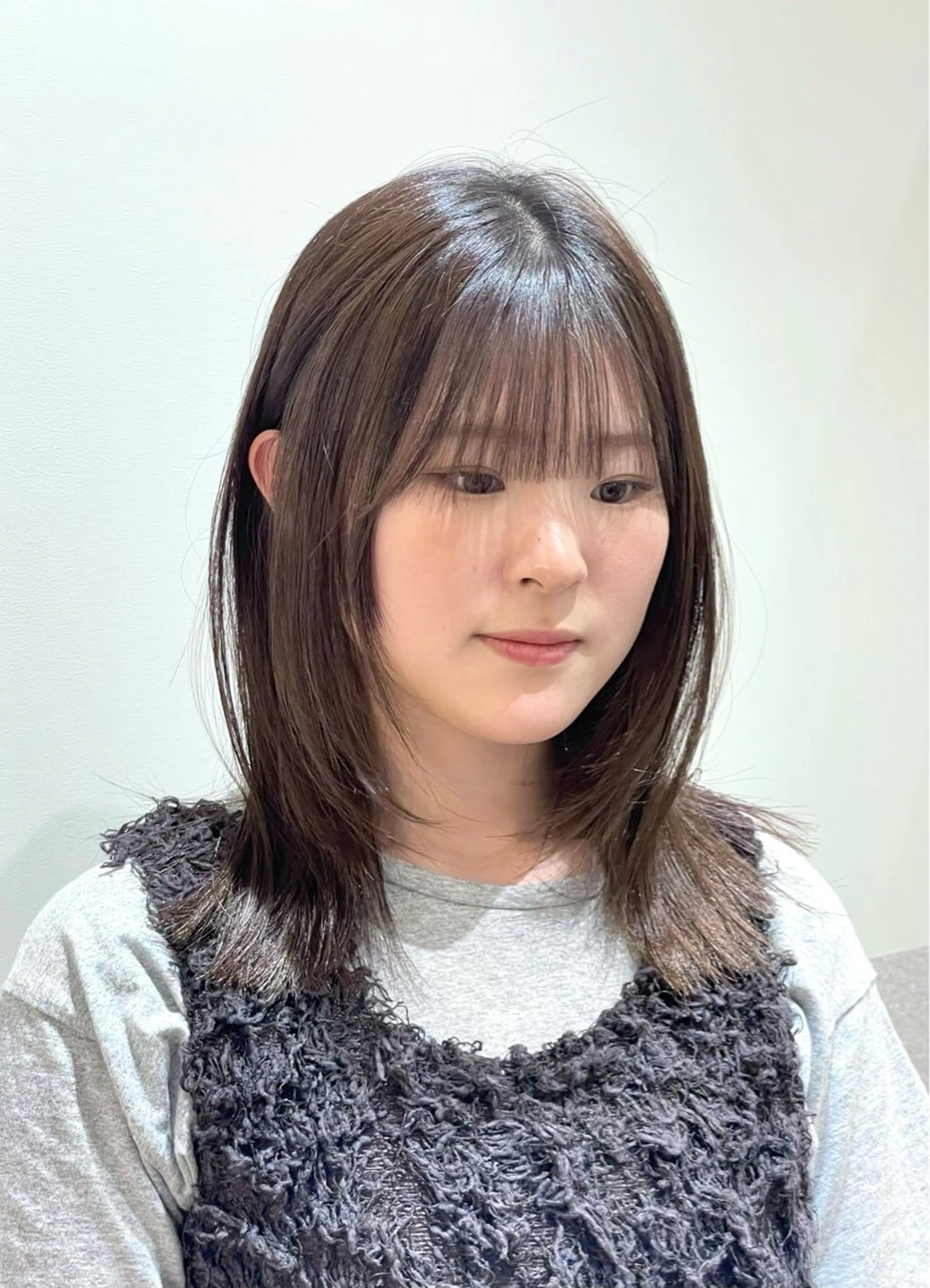 ミディアム ボブレイヤー ボブ 韓国風ヘア レイヤーカット カット ❤︎︎韓国ヘア❤︎︎ 𝑺𝒉𝒊𝒉𝒐のヘアスタイル