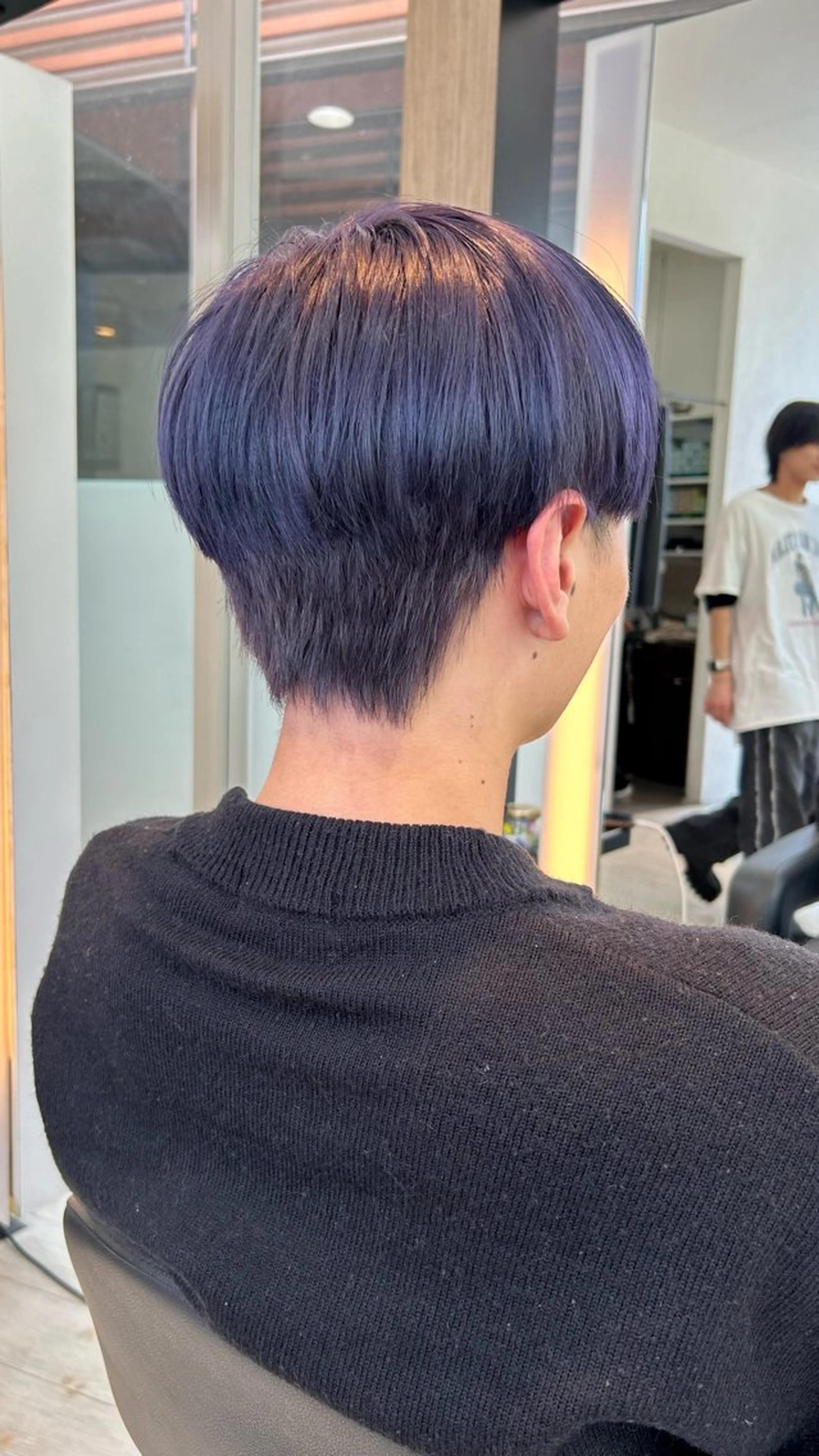 カラー メンズ メンズブリーチ ブリーチ ブルーカラー ブルーラベンダー ラベンダーカラー 有働由良／ハイトーン ／韓国メンズヘアのヘアスタイル