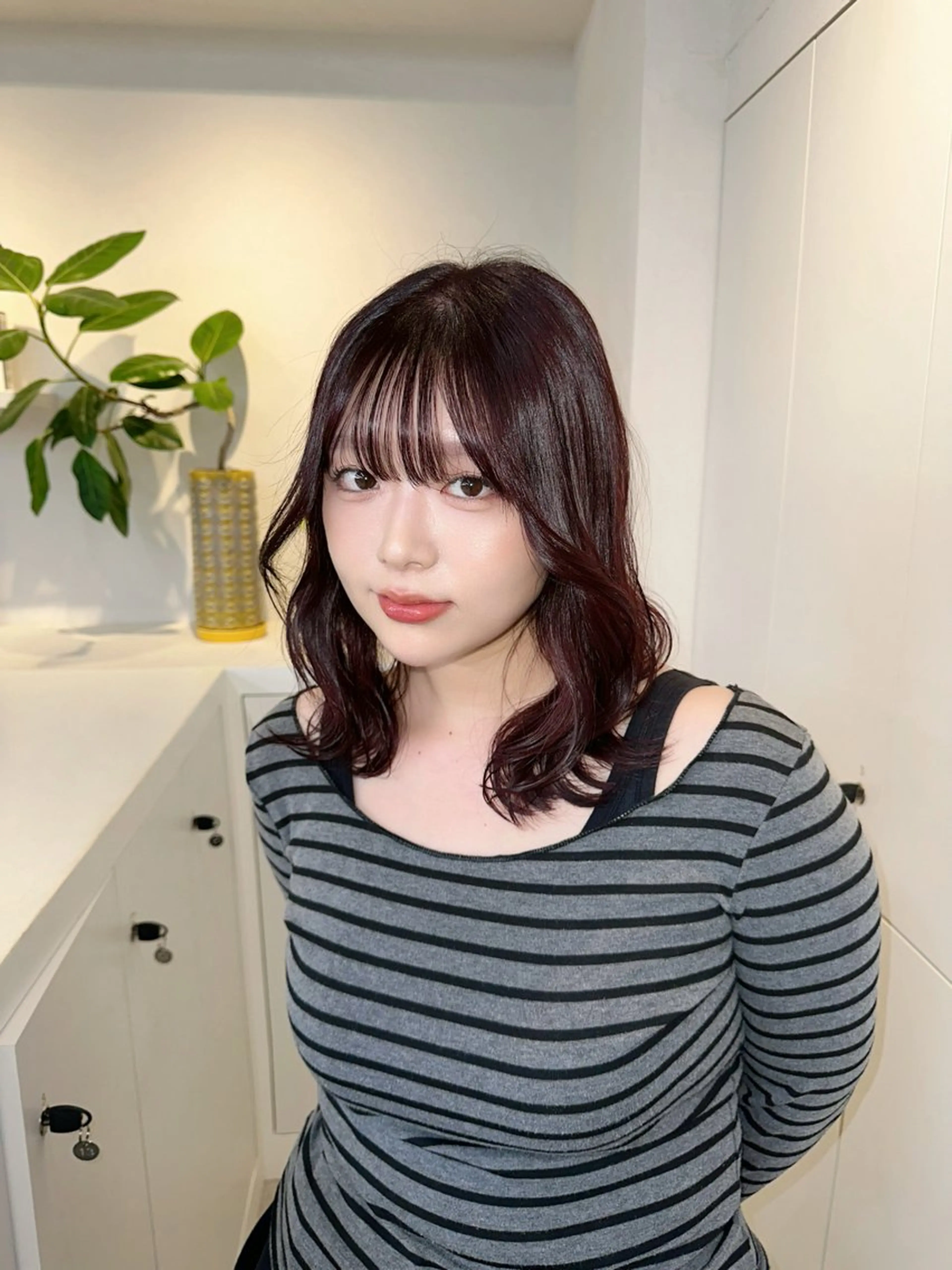 ミディアム カラー ヘアカラー トリートメント 艶カラー/暖色 /縮毛/メンズヘアのヘアスタイル