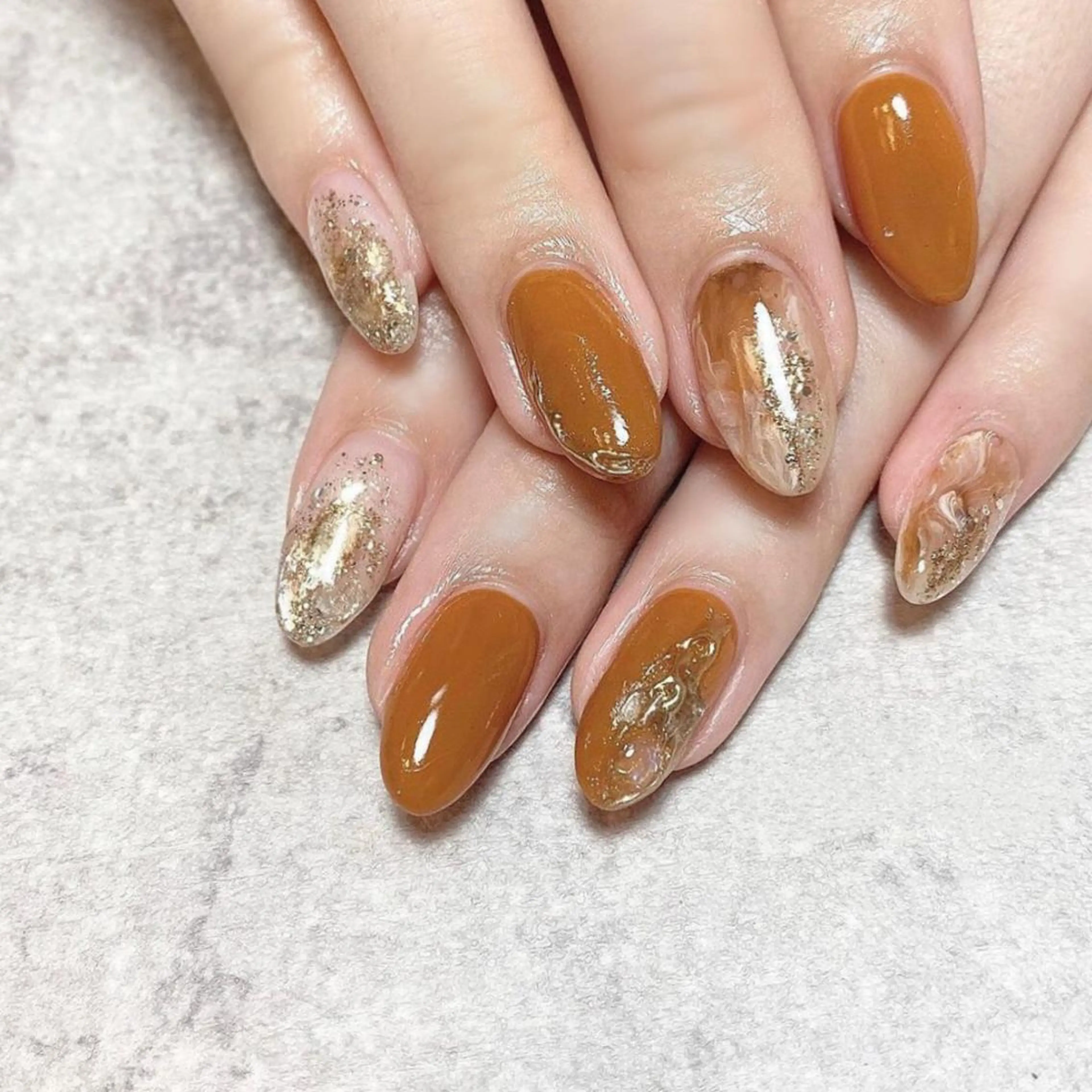 ネイル ハンドネイル ハンドケア ハク キのネイルデザイン