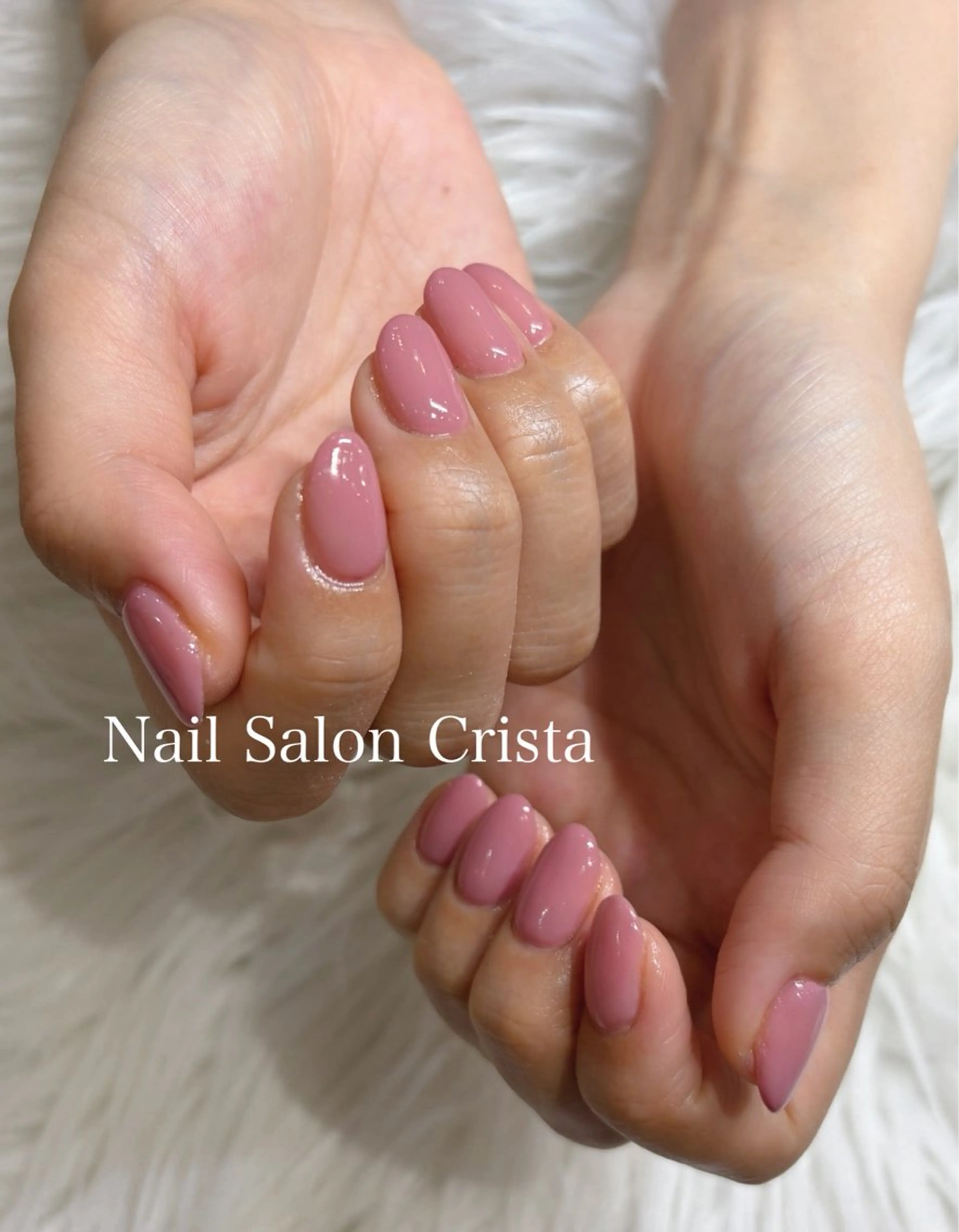 ネイル ジェルネイル ワンカラーネイル パラジェル ピンク CRISTA MOMOのネイルデザイン