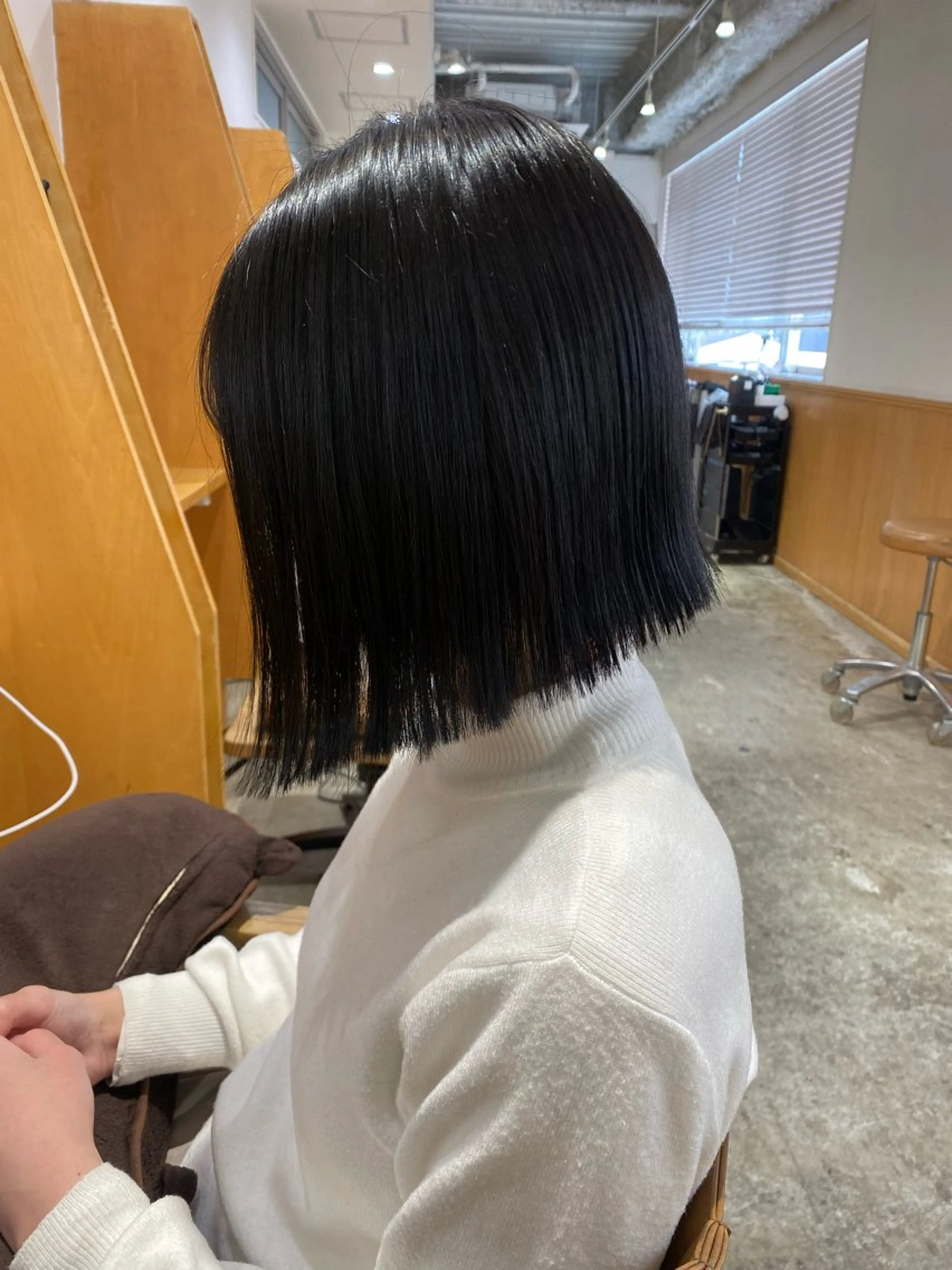 ショート 切りっぱなしボブ ボブ 縮毛矯正 カット 縮毛矯正 トリートメント GINZARay2 風本朱里🐥のヘアスタイル