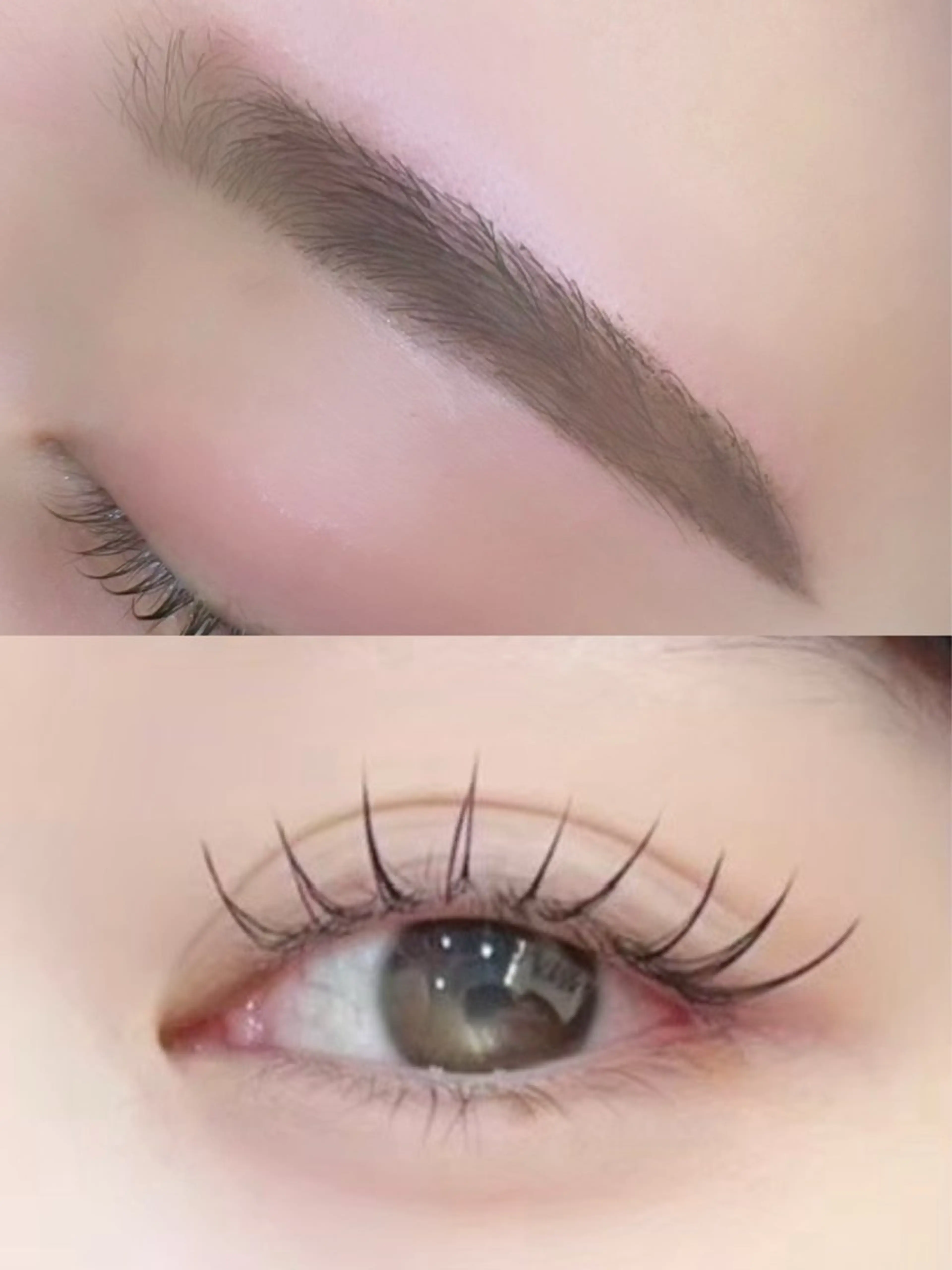 🎀学割U24🎀まつ毛パーマ➕アイブロー𖤐 ̖́-韓国風束感仕上げ➕アイブロー仕上げメイク可能✩.*˚の写真