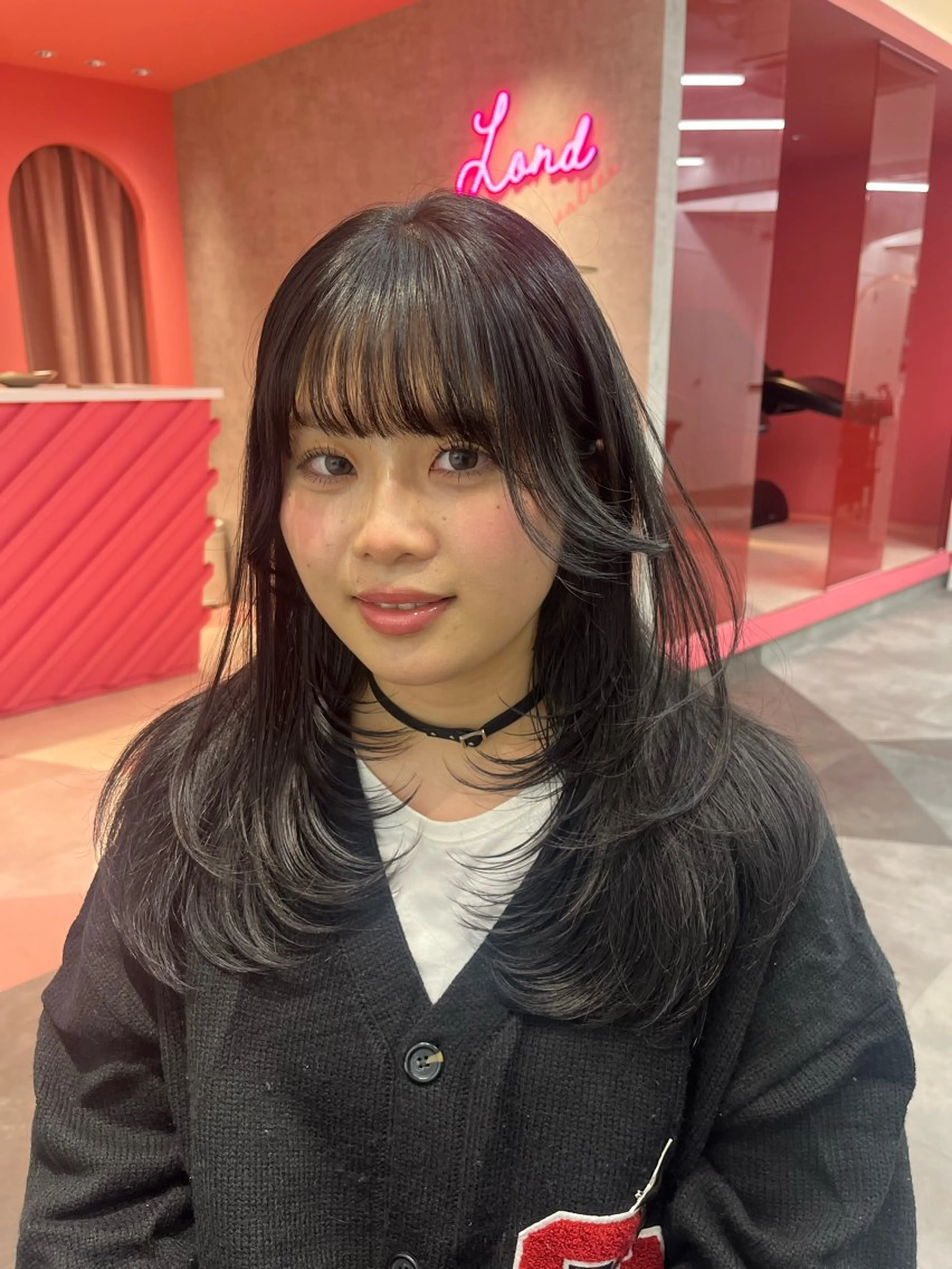 セミロング カラー 山崎/ボブ縮毛矯正 レイヤー髪質改善のヘアスタイル