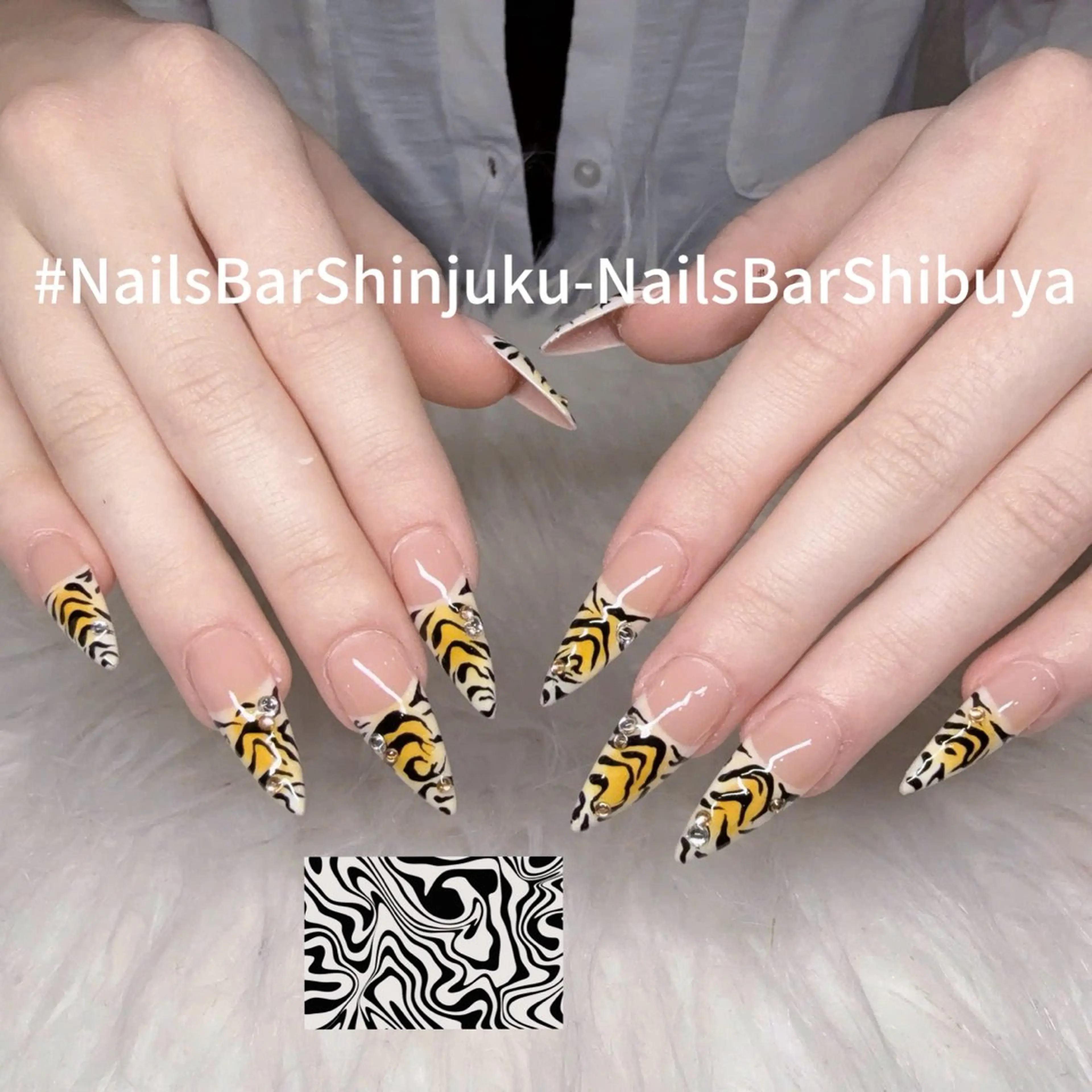 ネイル 長さ出し フレンチネイル ジェルネイル 韓国ネイル ロングネイル NAILS BAR SHINJUKUのネイルデザイン