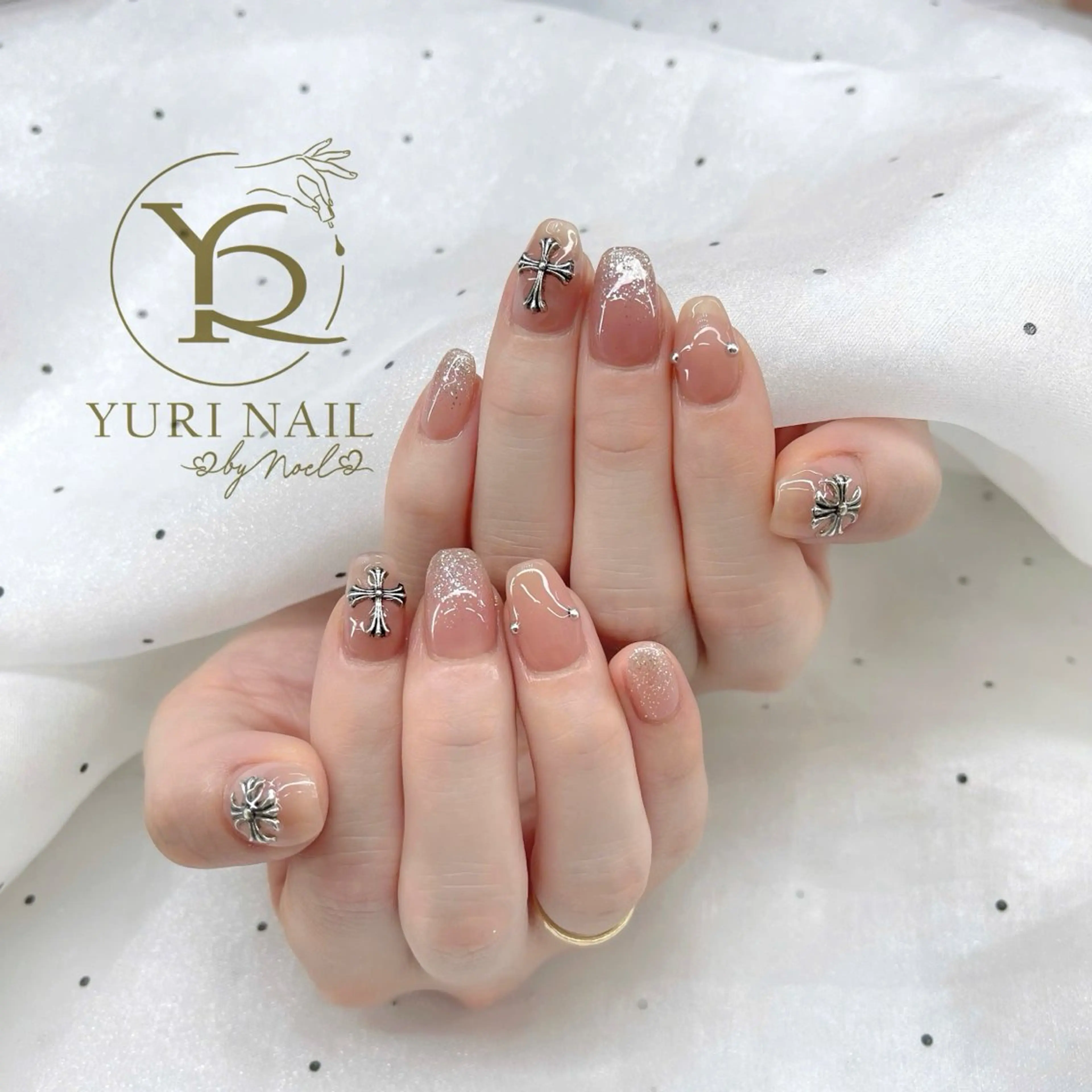 ネイル チークネイル フットネイル フレンチネイル グラデーション キラキラネイル YURI Nail Funabashiのネイルデザイン