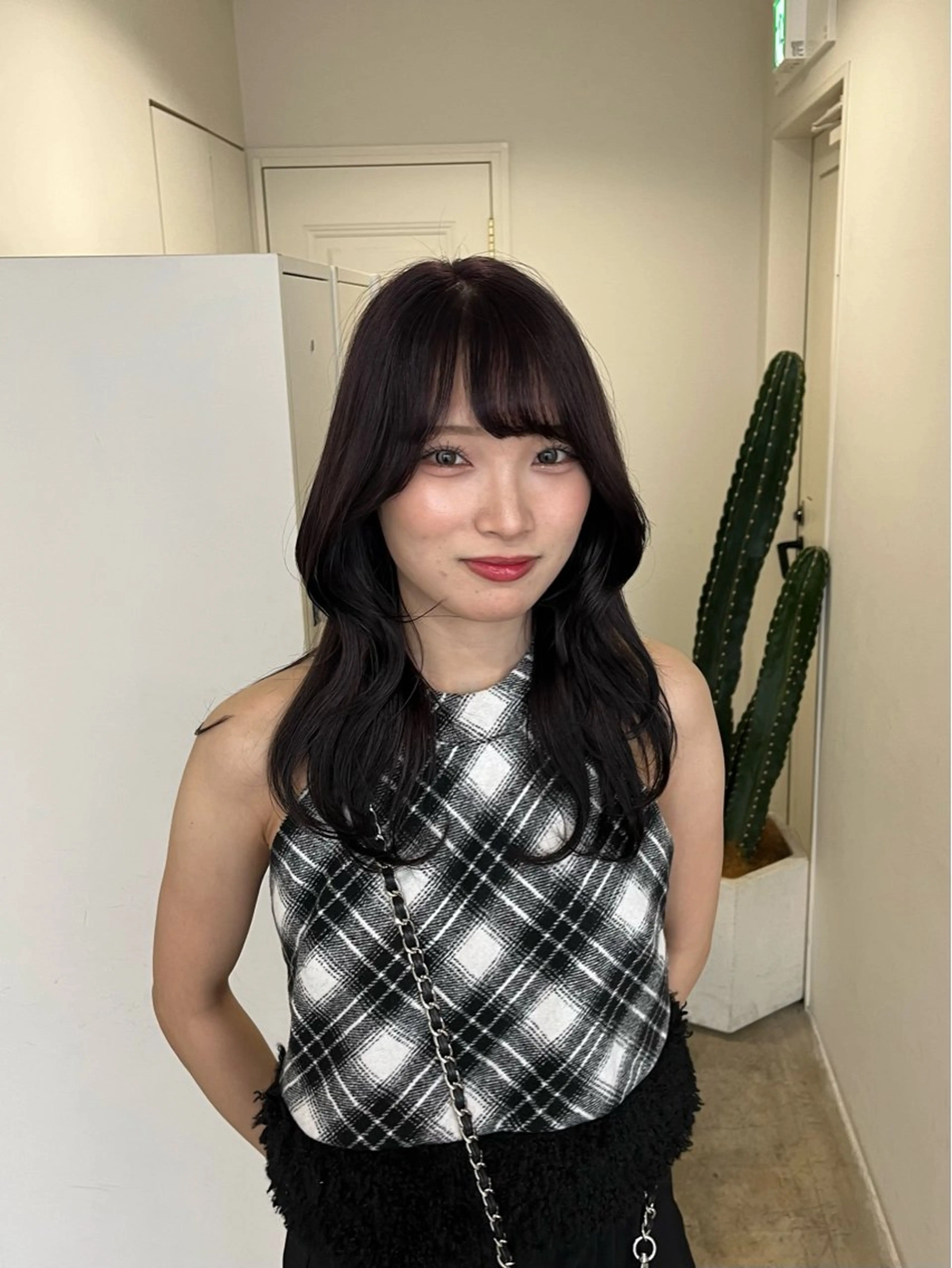 セミロング カラー ブリーチ ラベンダーカラー 🟡ひろの/ツヤ カラー/髪質改善🟡のヘアスタイル