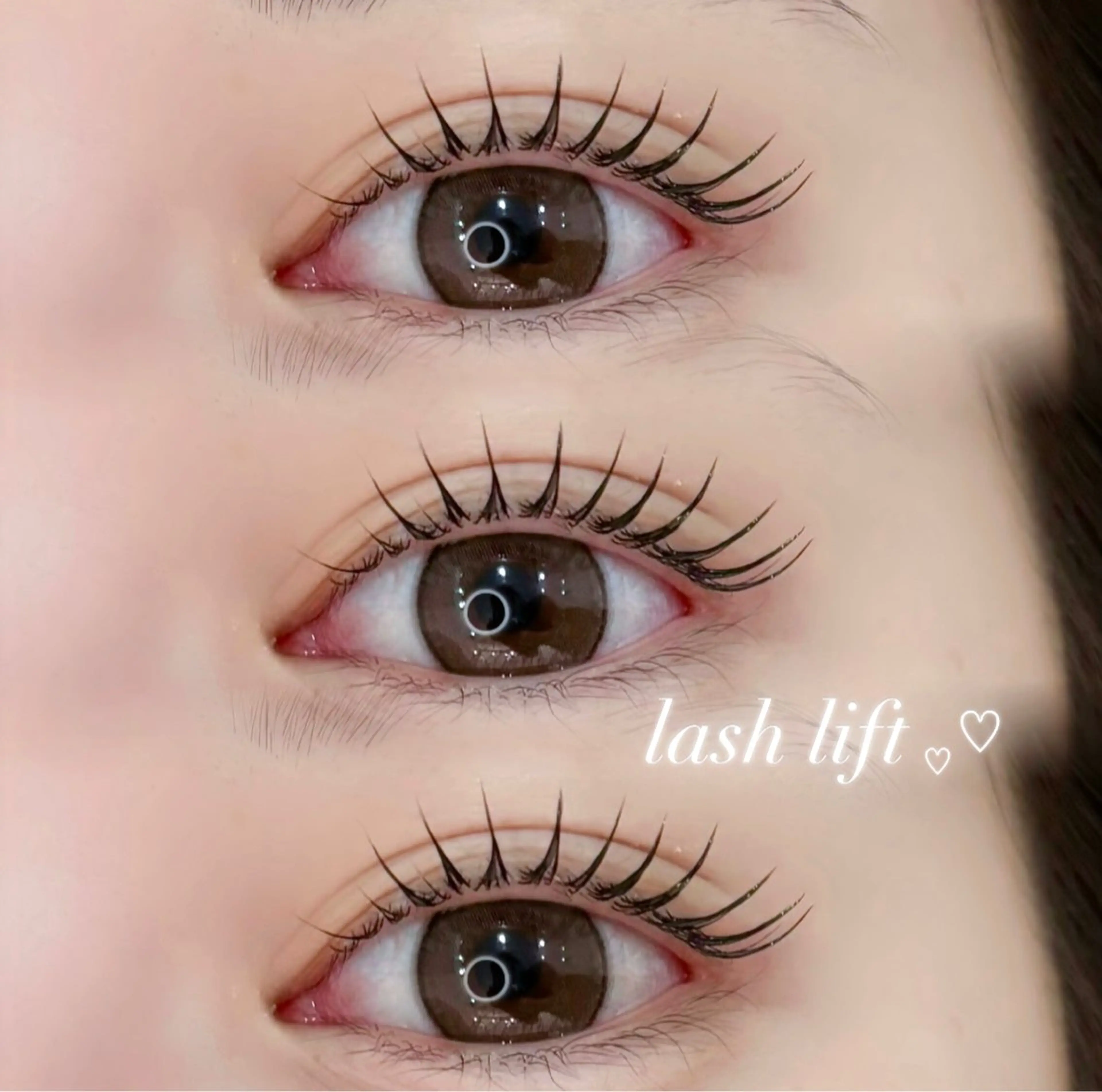 マツエク・マツパ フラットラッシュ パリジェンヌラッシュリフト まつげパーマ 下まつげエクステ 一重×まつ毛パーマ Une fleur chihiroのマツエク・マツパデザイン