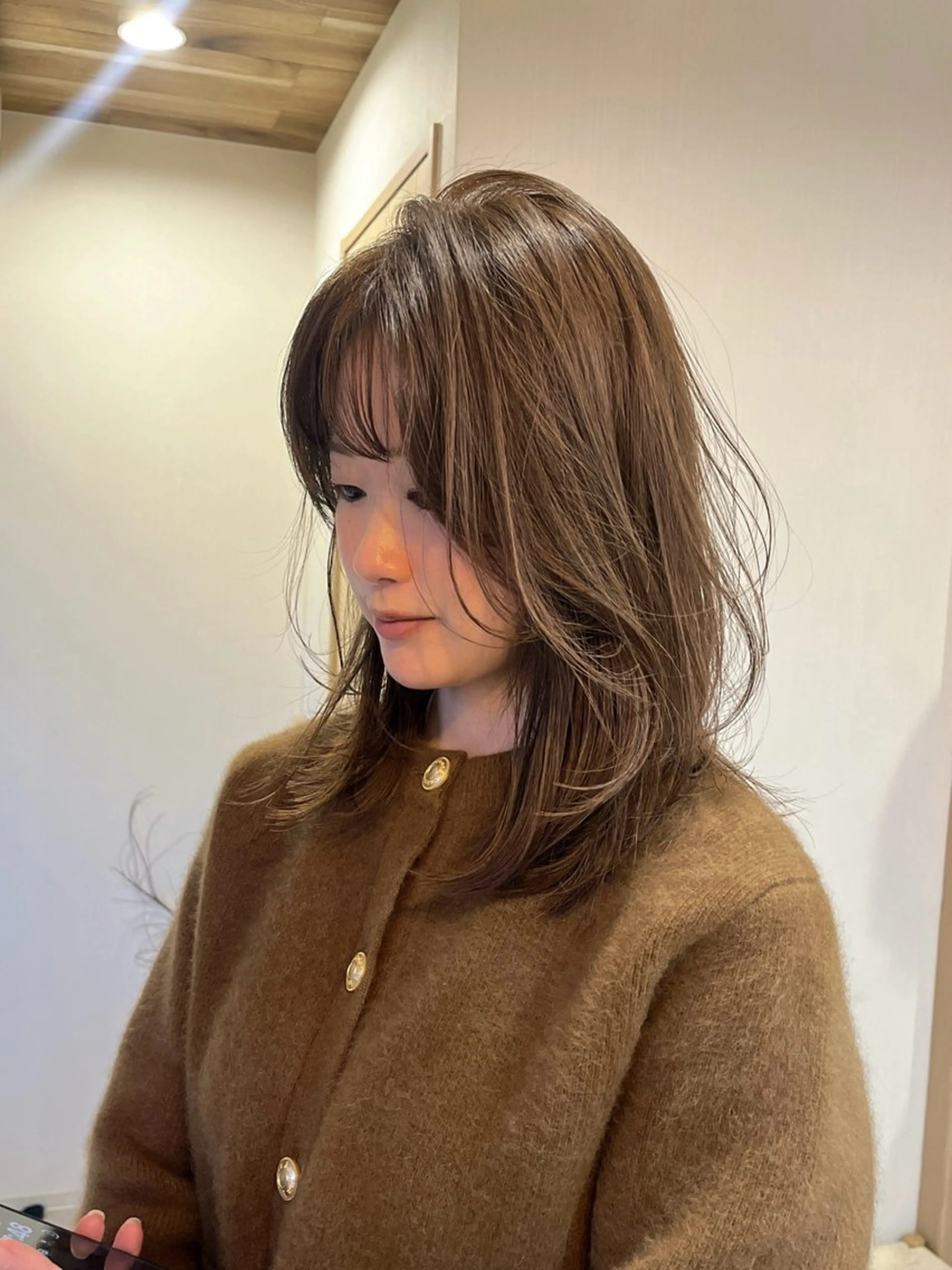セミロング カラー 下石怜子/レイヤー/ 透明感カラーのヘアスタイル