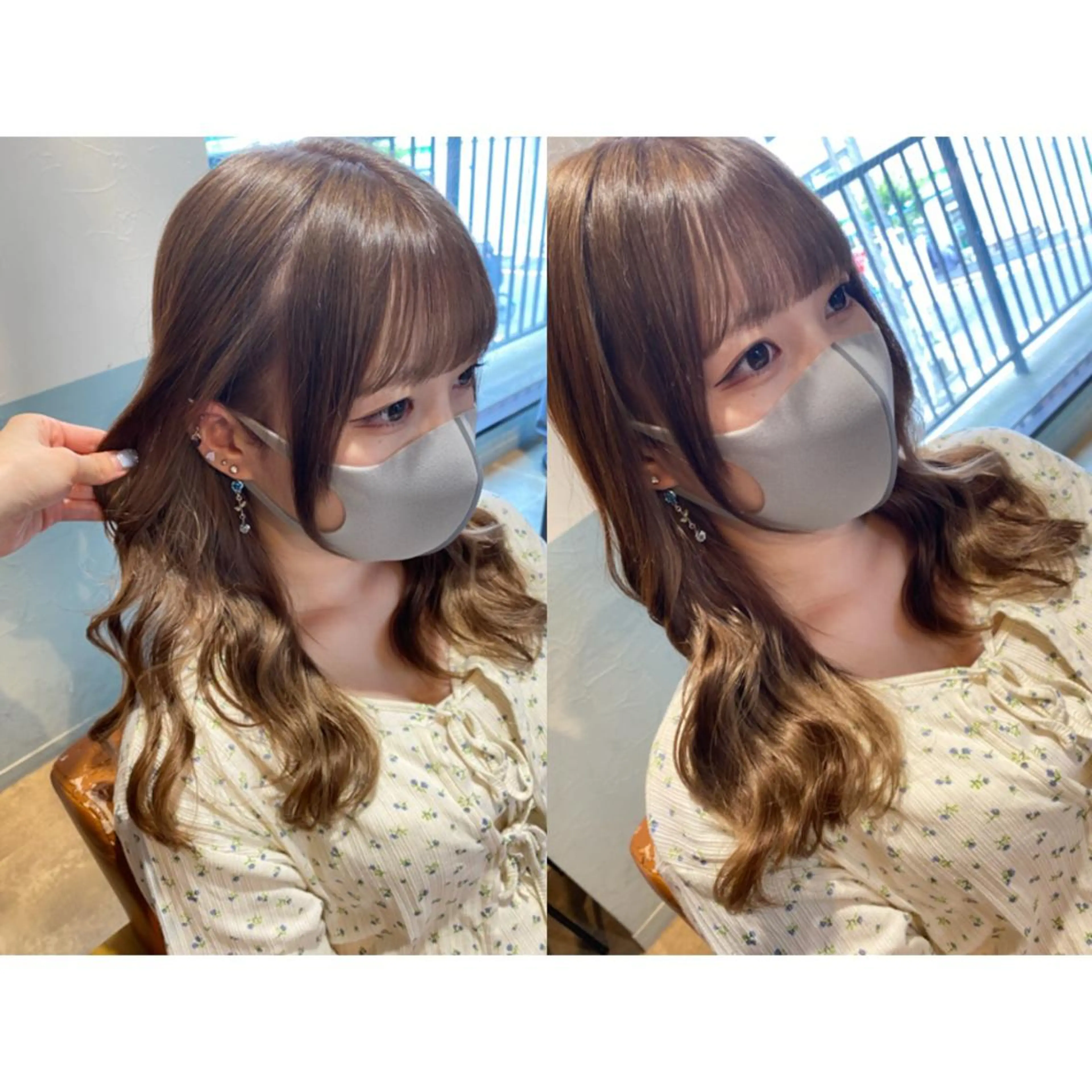 カラー ベージュカラー ブリーチ ホワイトベージュ カット 🐻結んで可愛い hair EMI🐻のヘアスタイル